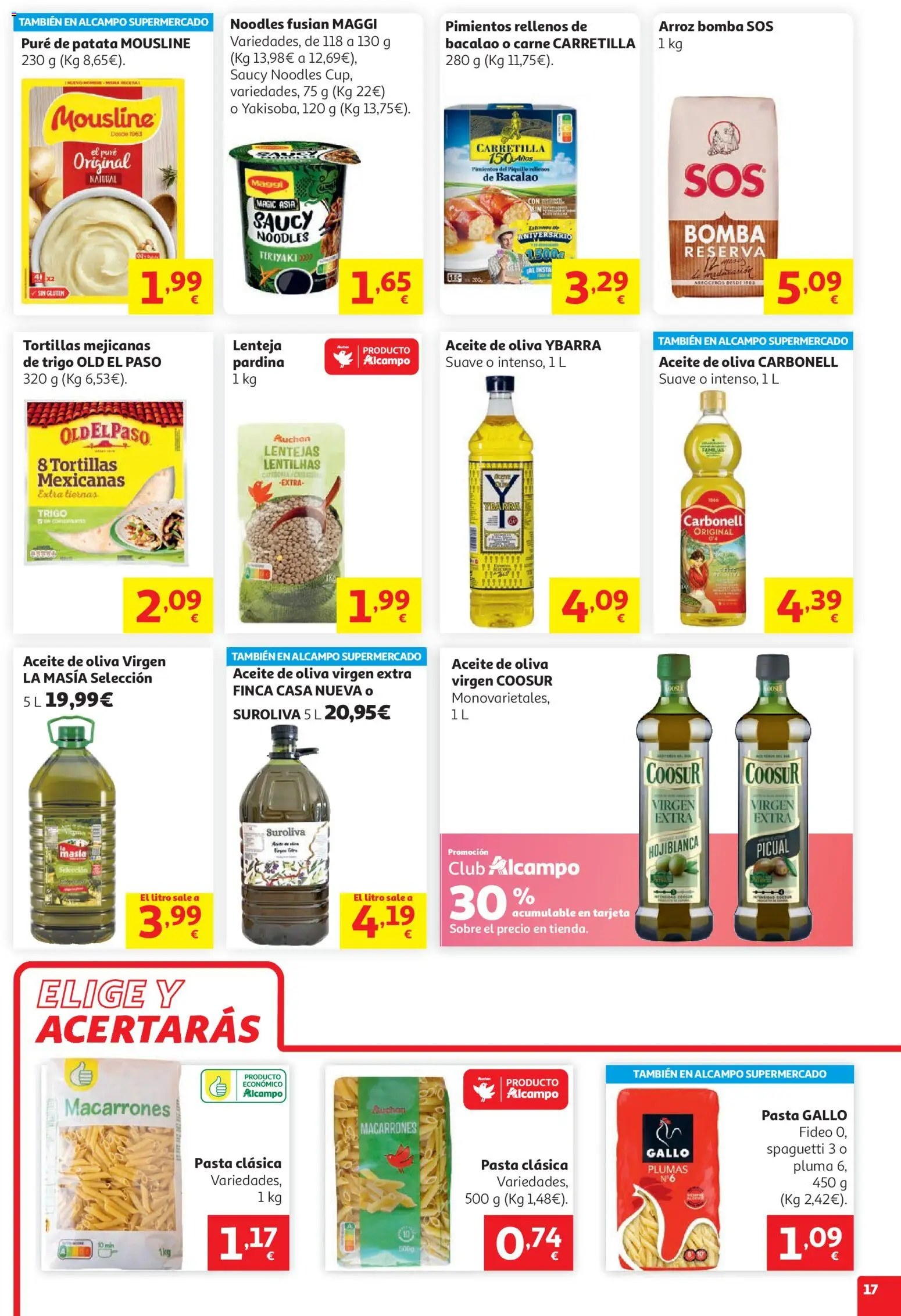 Alcampo HG Unico Mad │ válido desde el 05.05.2026 | Página: 18 | Productos: Aceite, Arroz, Pasta, Aceite de oliva virgen extra