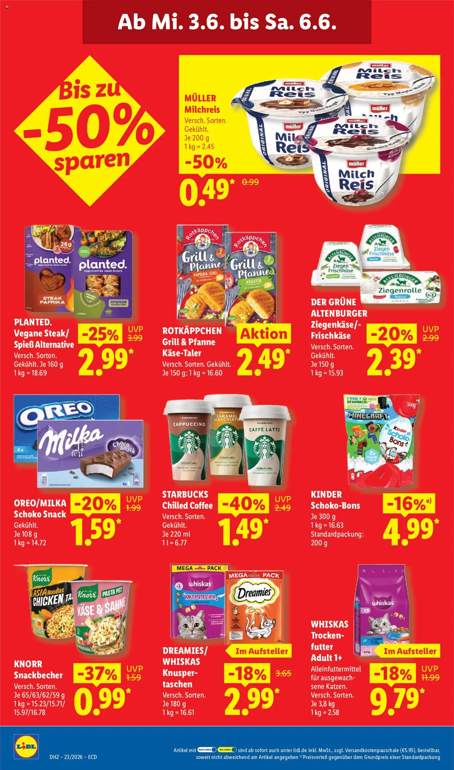 Lidl Německo leták od 01.06.2026 | Strana: 66 | Produkty: Starbucks, Cappuccino, Oreo, Kinder