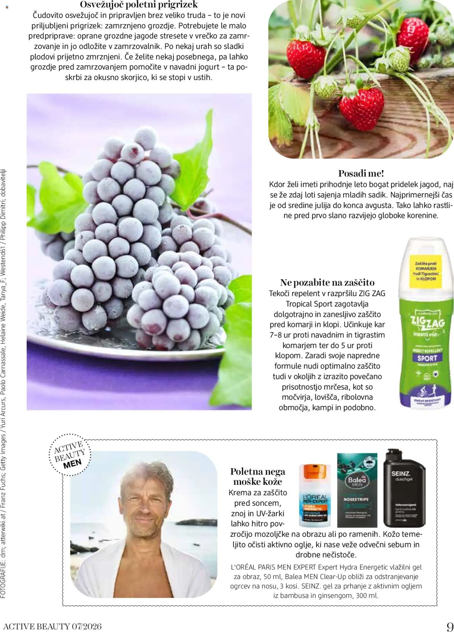 Novi DM Drogerie Markt katalog ponudbe – veljaven od 01.07.2026 | Stran: 9 | Izdelki: Repelent, Gel za prhanje, Krema, Jagode