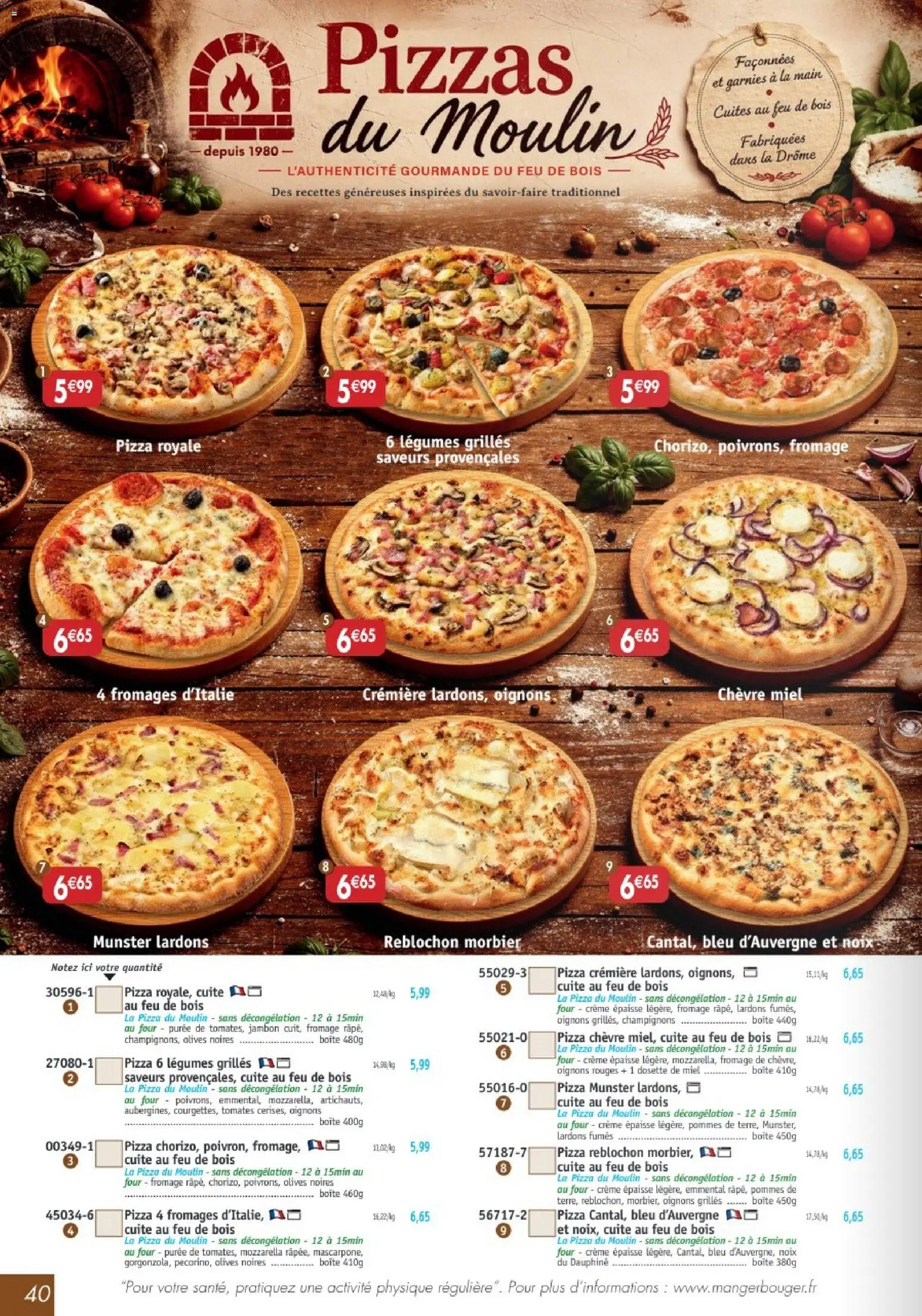 {H1} | Page: 40 | Produits: Olives, Four, Jambon, Crème