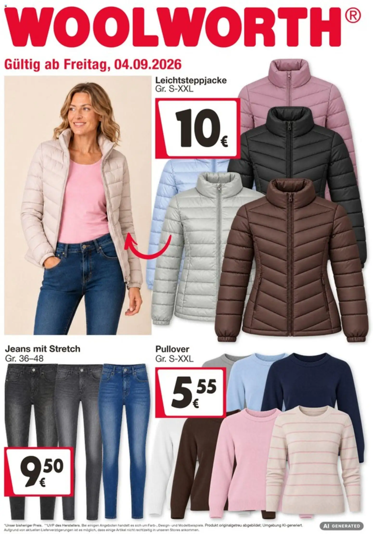 Woolworth Prospekt – gültig ab 04.09.2026 | Seite: 1 | Produkte: Pullover, Jeans