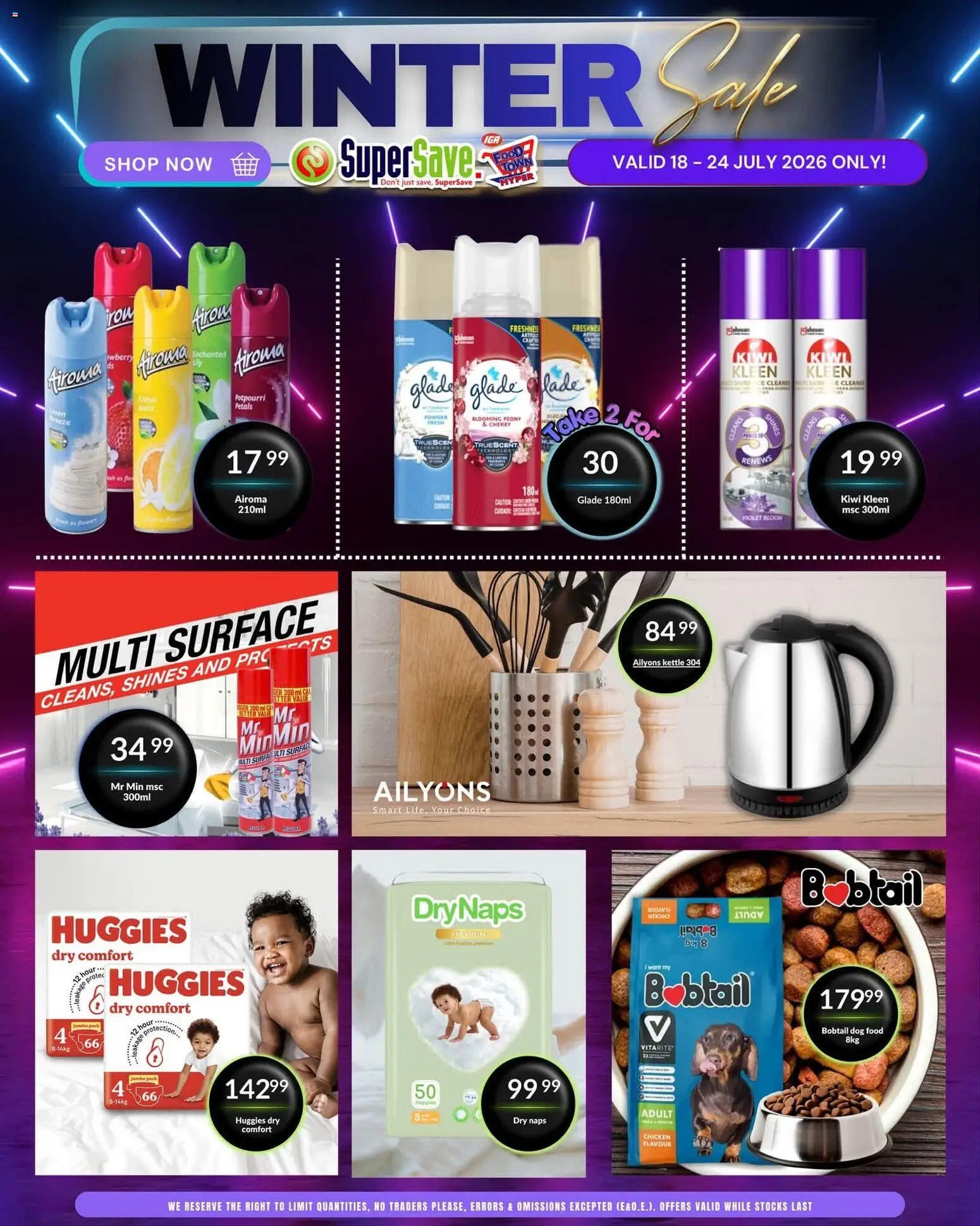 New Super Save catalogue – valid from 18/07/2026 | Page: 39 | Products: Kettle, Powder, Kiwi, Dog food