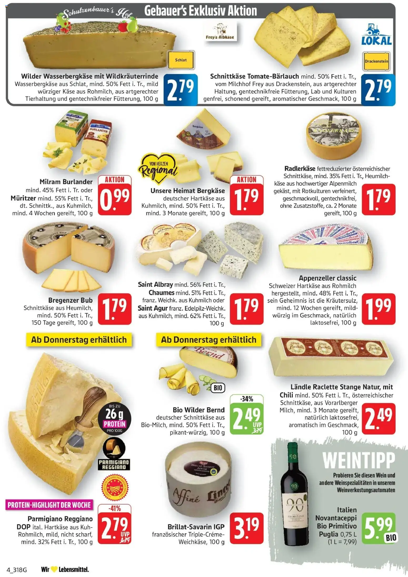 Edeka Prospekt Geislingen (ab 12.10.2026) » Angebote Online | Seite: 4 | Produkte: Käse, Chili, Wein, Raclette