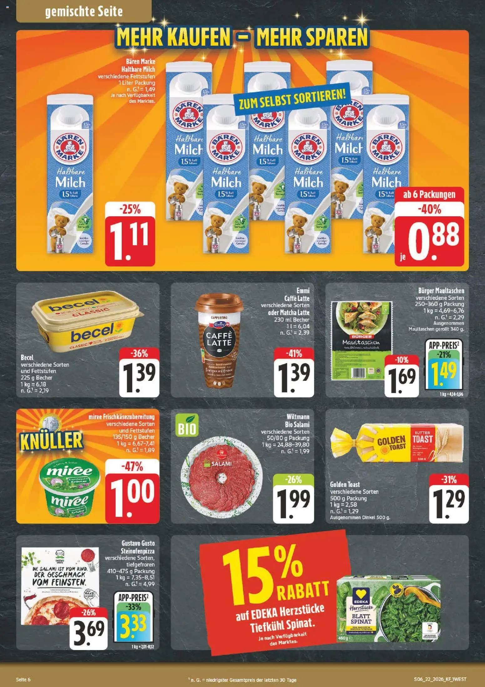 nah & gut Prospekt – gültig ab 26.05.2026 | Seite: 6 | Produkte: Toast, Haltbare milch, Burger, Maultaschen