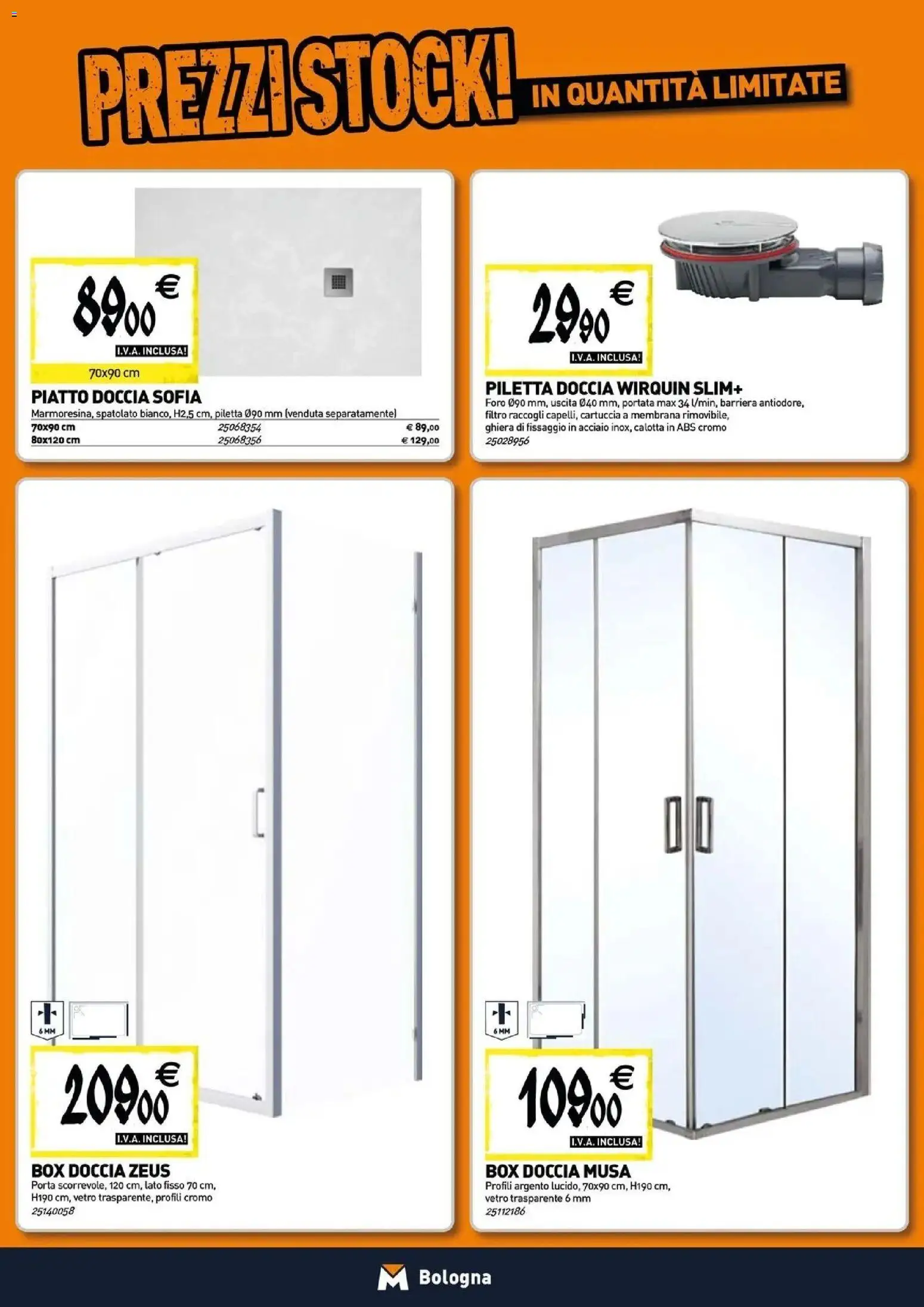 Volantino TECNOMAT del 30/07/2026 | Pagina: 2 | Prodotti: Porta, Box doccia, Piatto, Doccia