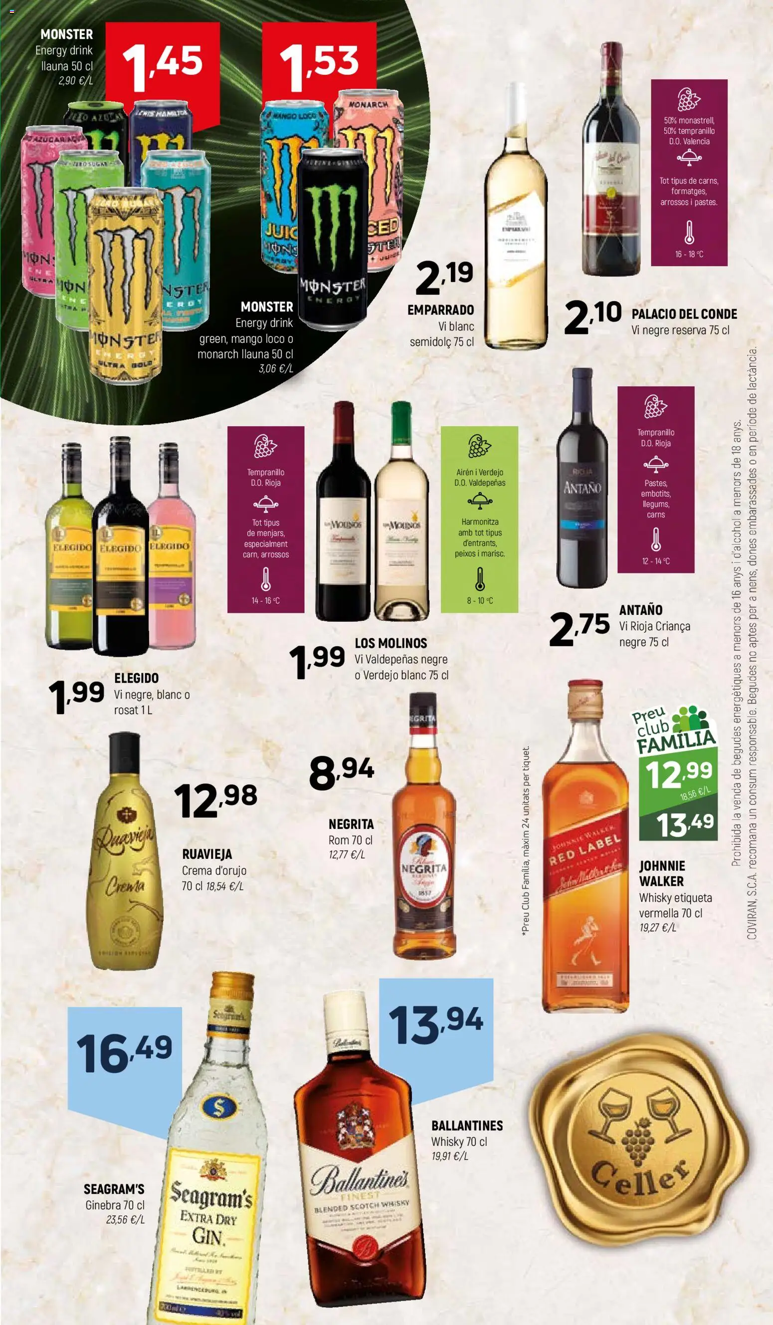 Coviran Ofertas │ válido desde el 20/10/2026 | Página: 13 | Productos: Venda, Ballantine’s, Ginebra, Mango