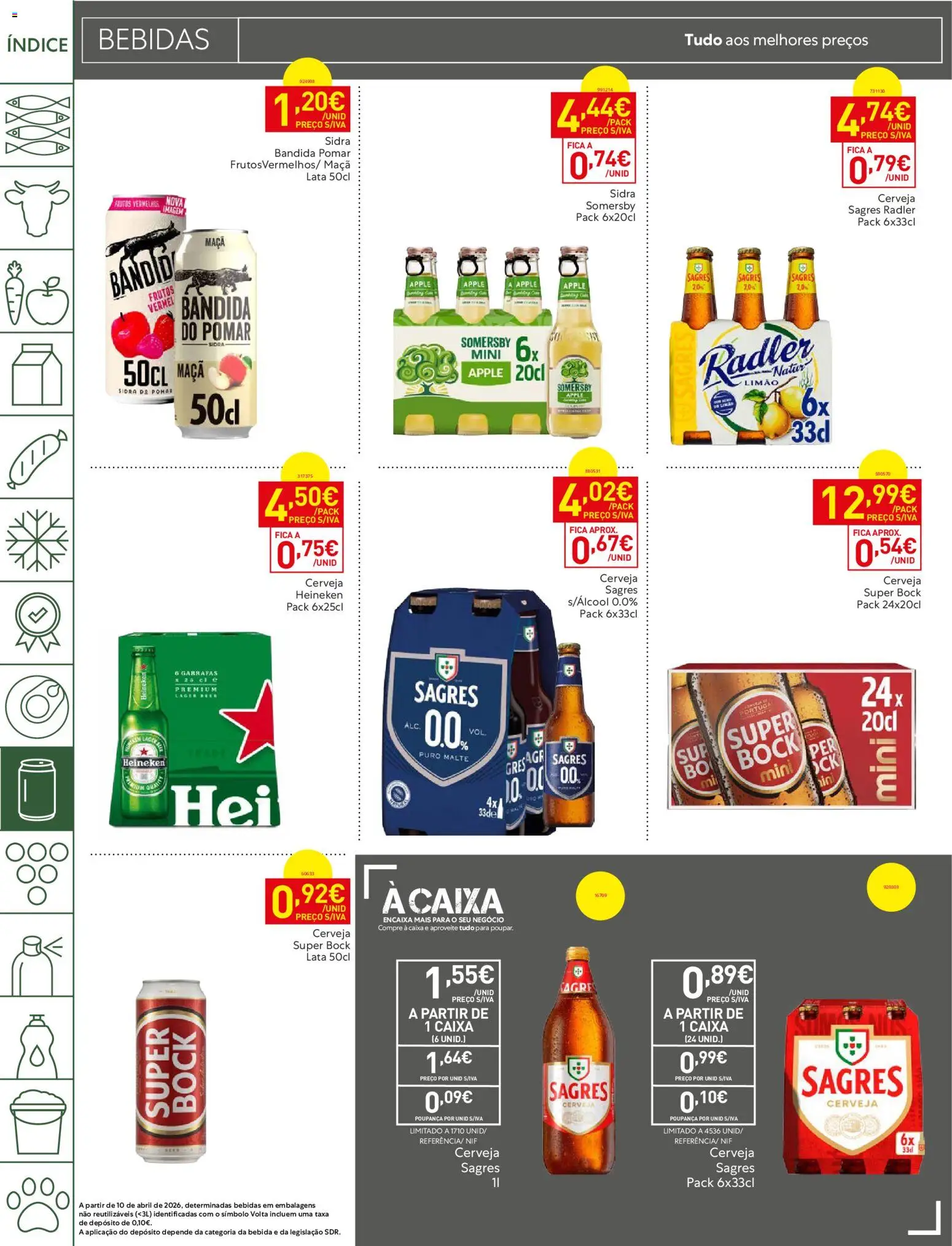 Recheio Folheto Madeira │ válido de 26.05.2026 | Página: 26 | Produtos: Super bock, Caixa, Cerveja, Bebida