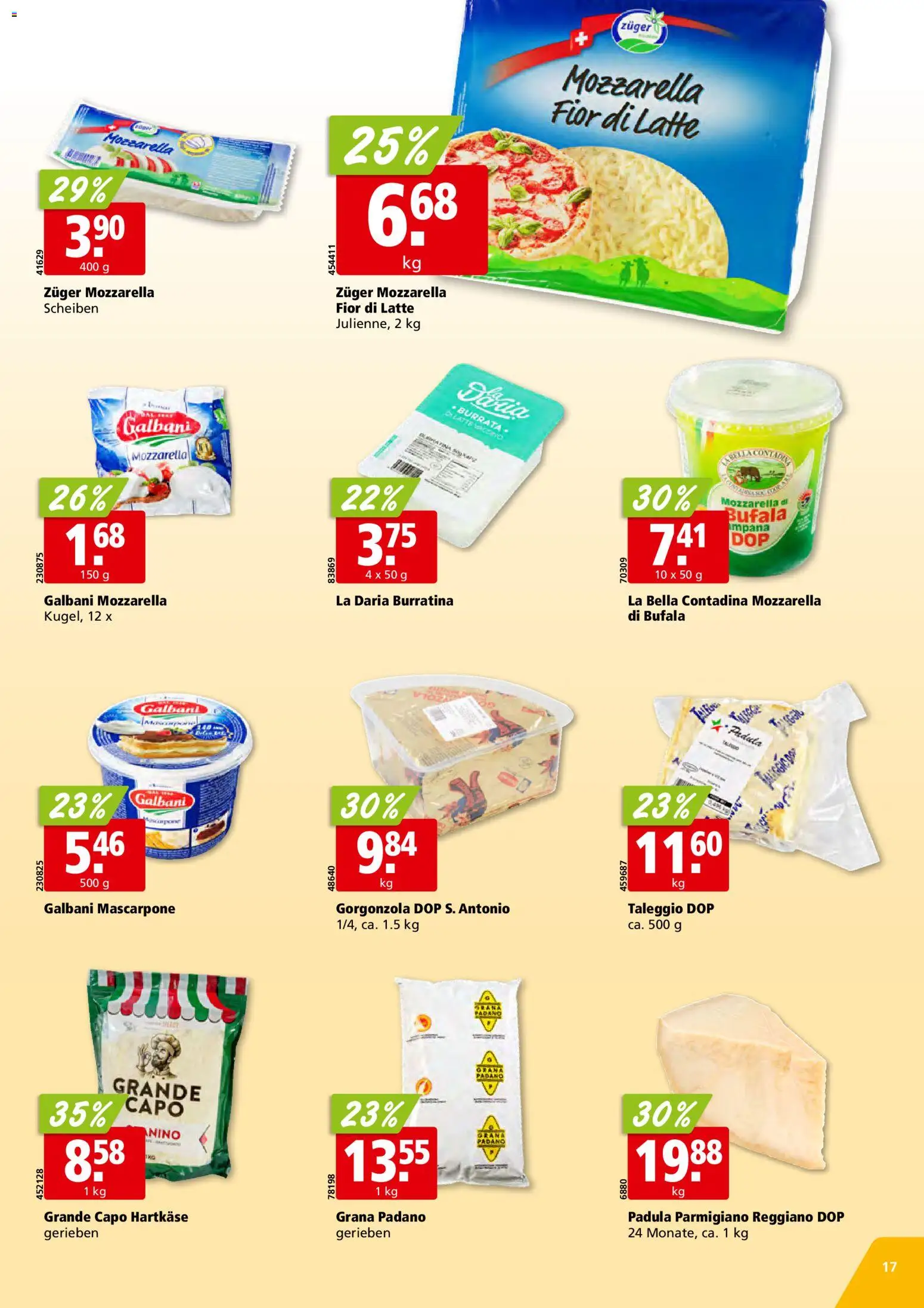 Aligro aktionen – gültig ab 24.08.2026 | Seite: 17 | Produkte: Grana Padano, Mascarpone, Burrata