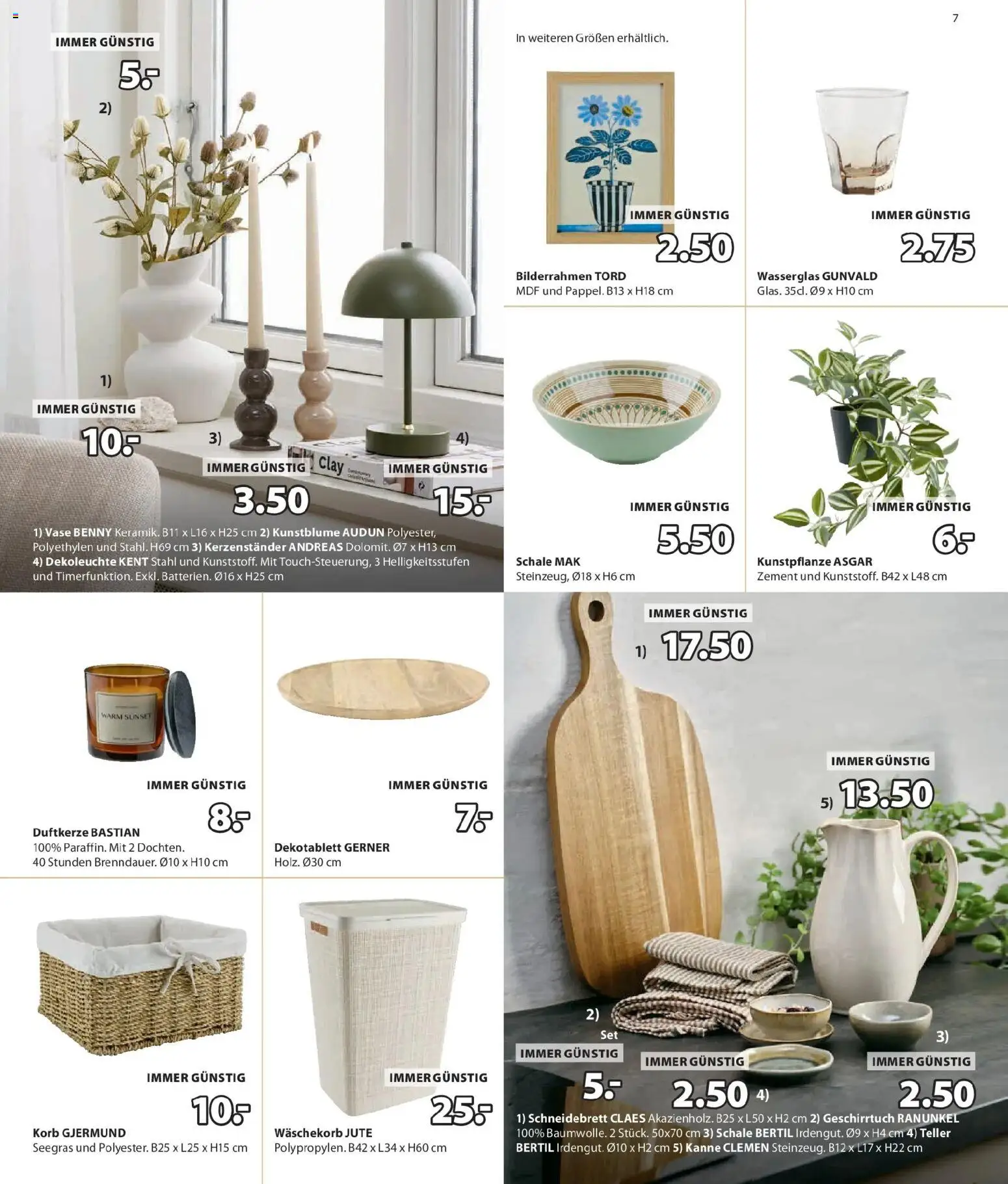 JYSK Sale Spare Bis Zu 70% gültig ab 29.07.2026 | Seite: 7 | Produkte: Korb, Vase