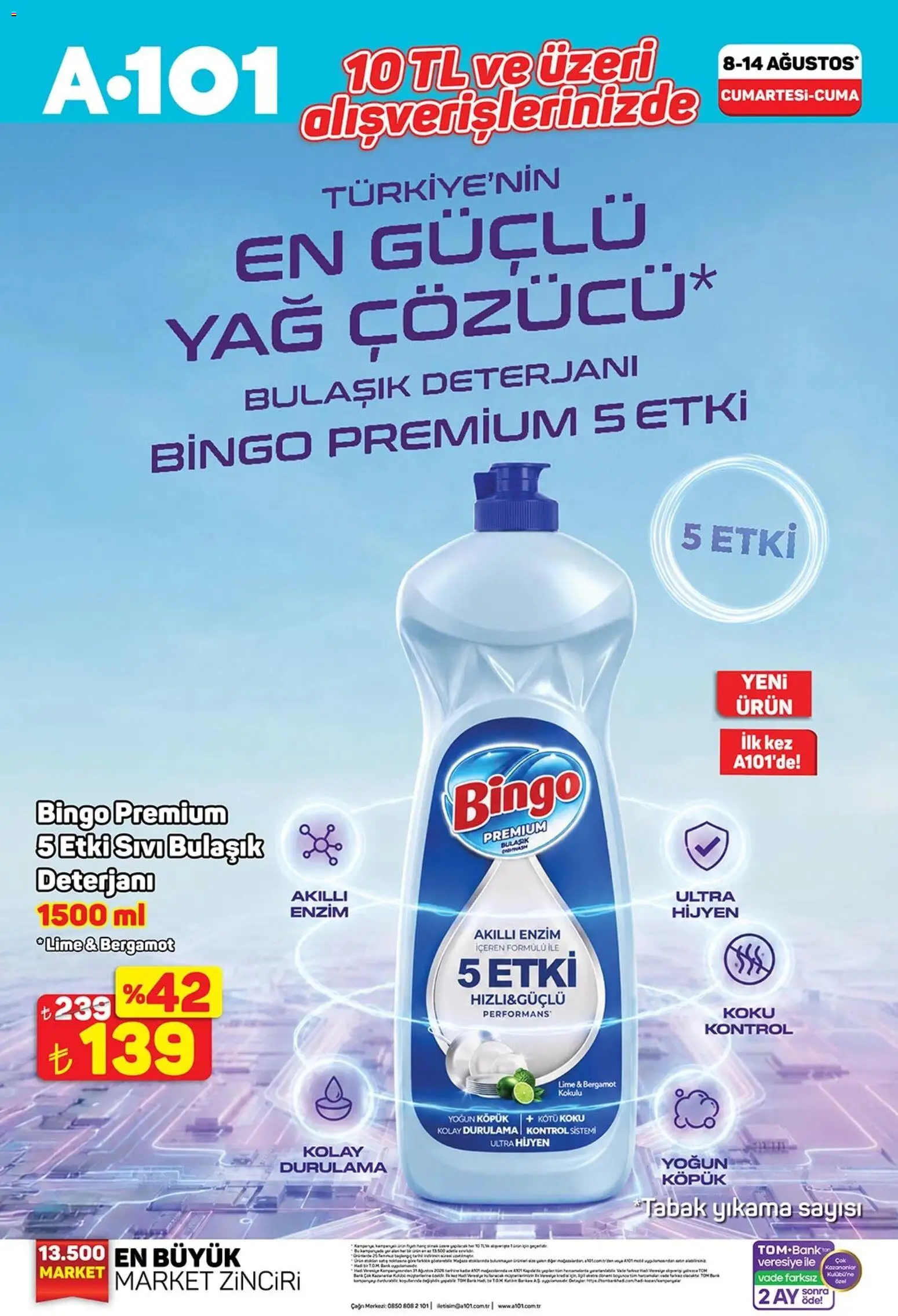 A101 İndirim - 08 Ağustos 2026 tarihinden itibaren geçerlidir | Sayfa: 2 | Ürünler: Bulaşık deterjanı, Koku, Yağ