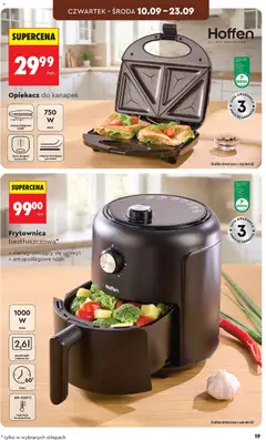 Pogląd oferty "Biedronka gazetka - Hity i inspiracje" - ważna od 05.09.2026 | Strona: 19 | Produkty: Lampki, Opiekacz, Sandwich, Opiekacz do kanapek