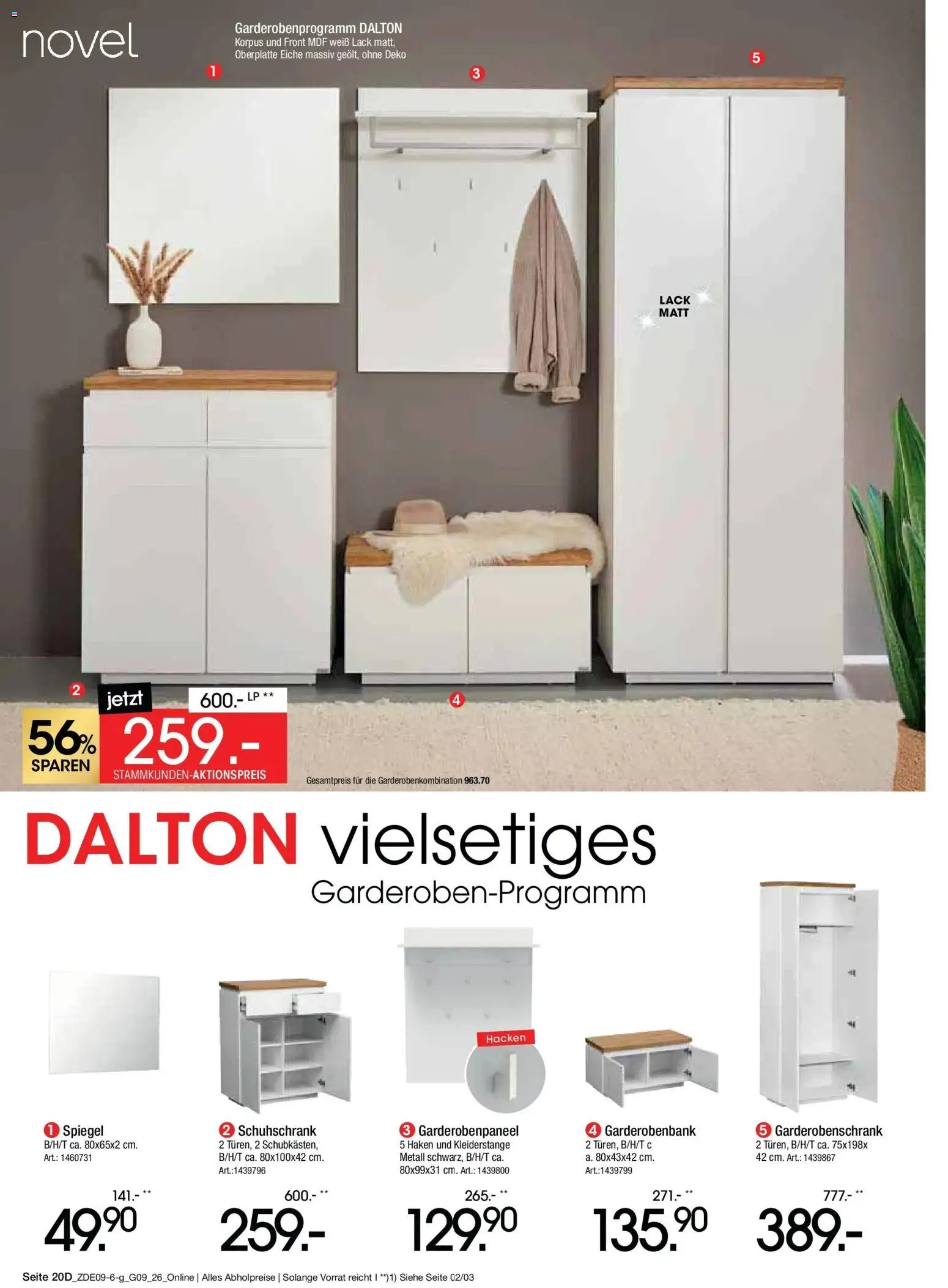 Zurbrüggen Prime Shopping week – gültig ab 12.09.2026 | Seite: 34 | Produkte: Spiegel, Garderobenschrank