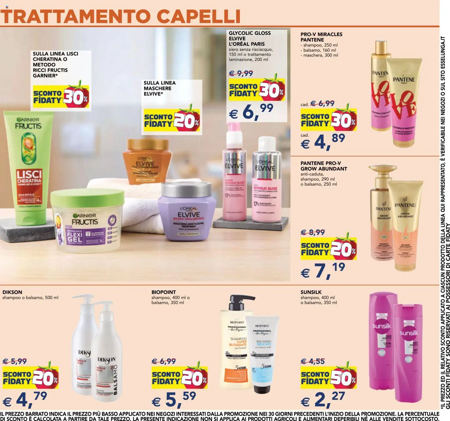 Volantino Esselunga S del 10/09/2026 | Pagina: 8 | Prodotti: Shampoo, Balsamo, Maschere, Basso