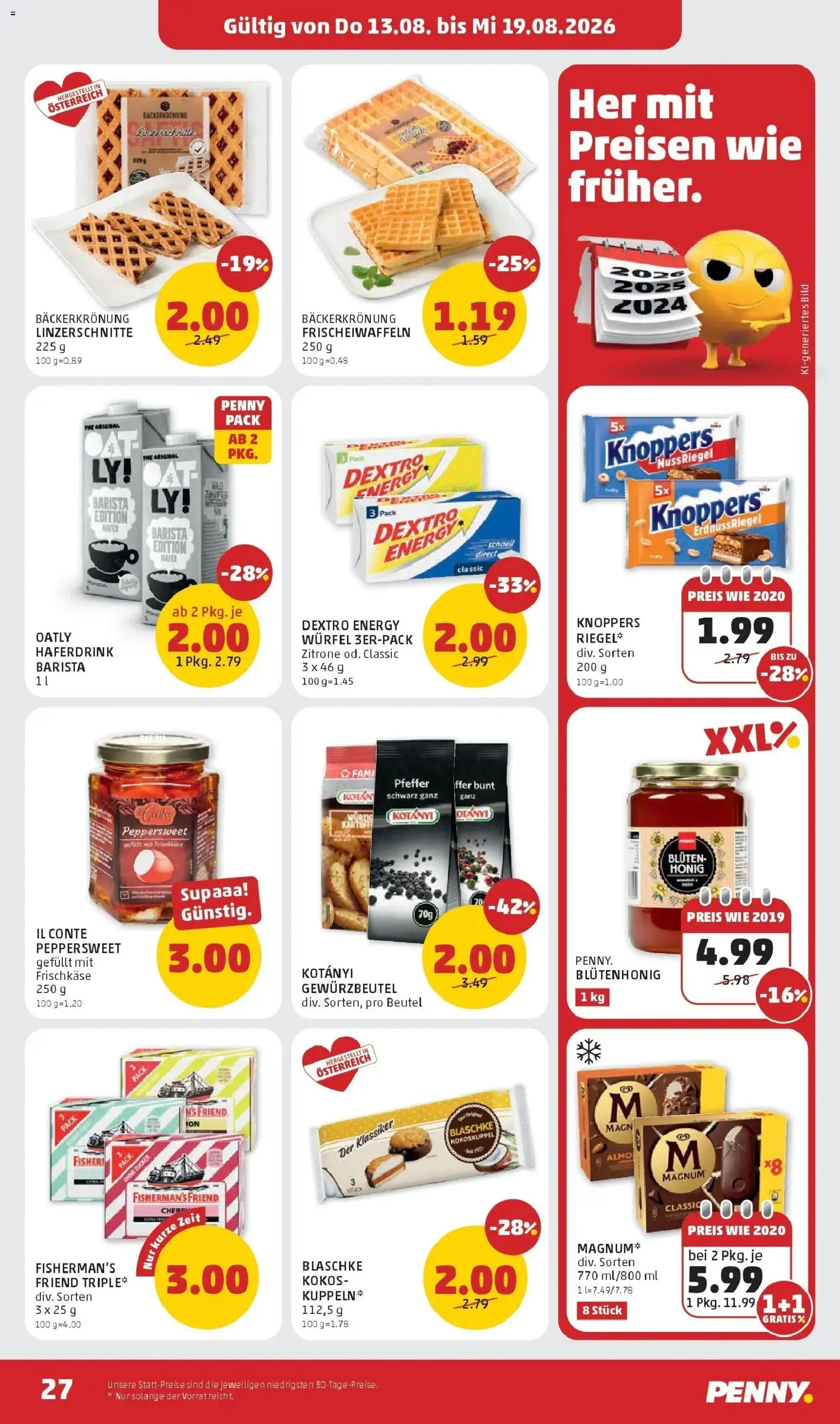 Penny Markt Die ganze Woche sparen ab (13.08.2026) - Angebote, Prospekt | Seite: 27