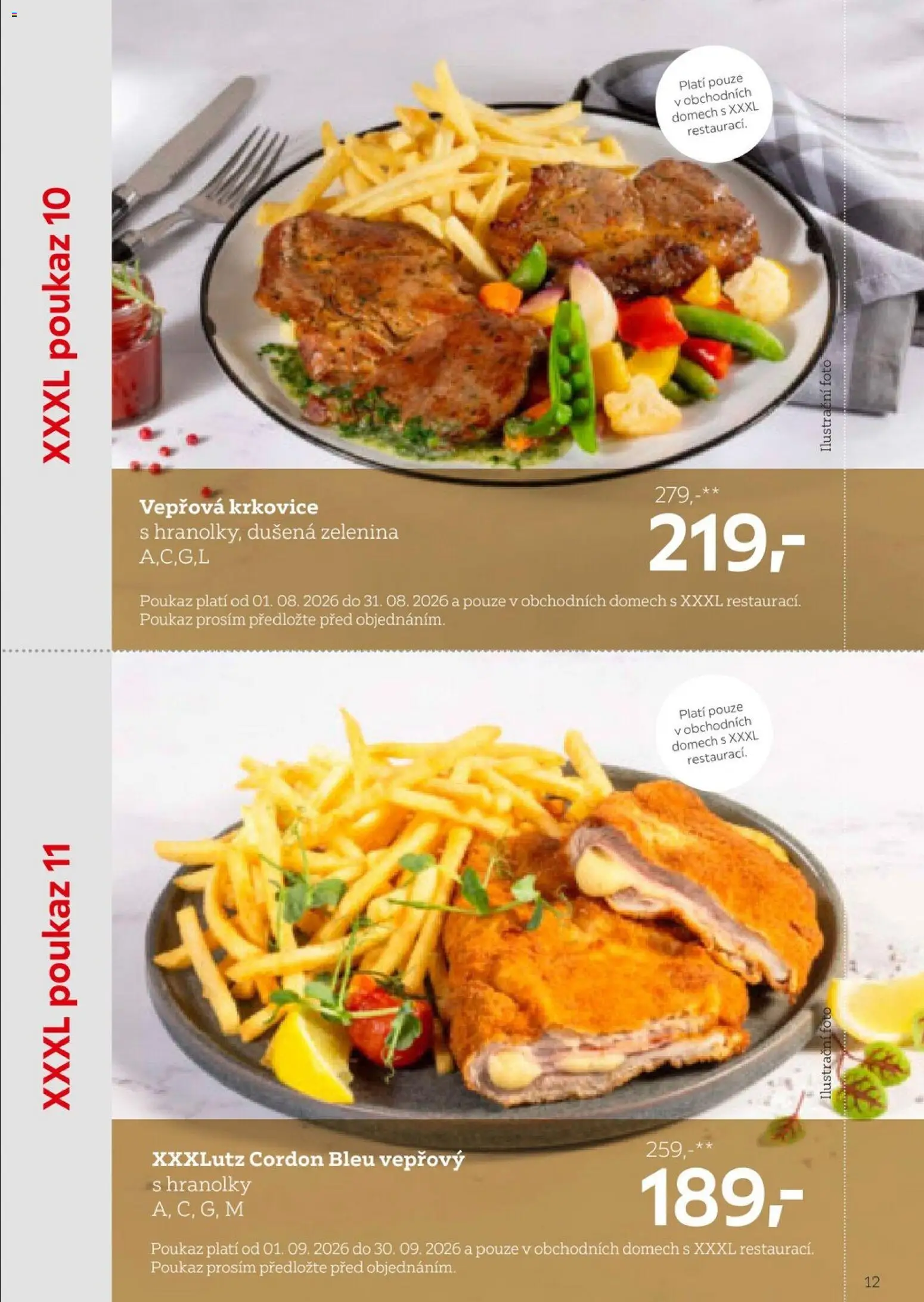 XXXLutz leták - Být věrným zákazníkem se vyplatí od 01.08.2026 | Strana: 12 | Produkty: Cordon Bleu, Hranolky, Zelenina, Krkovice