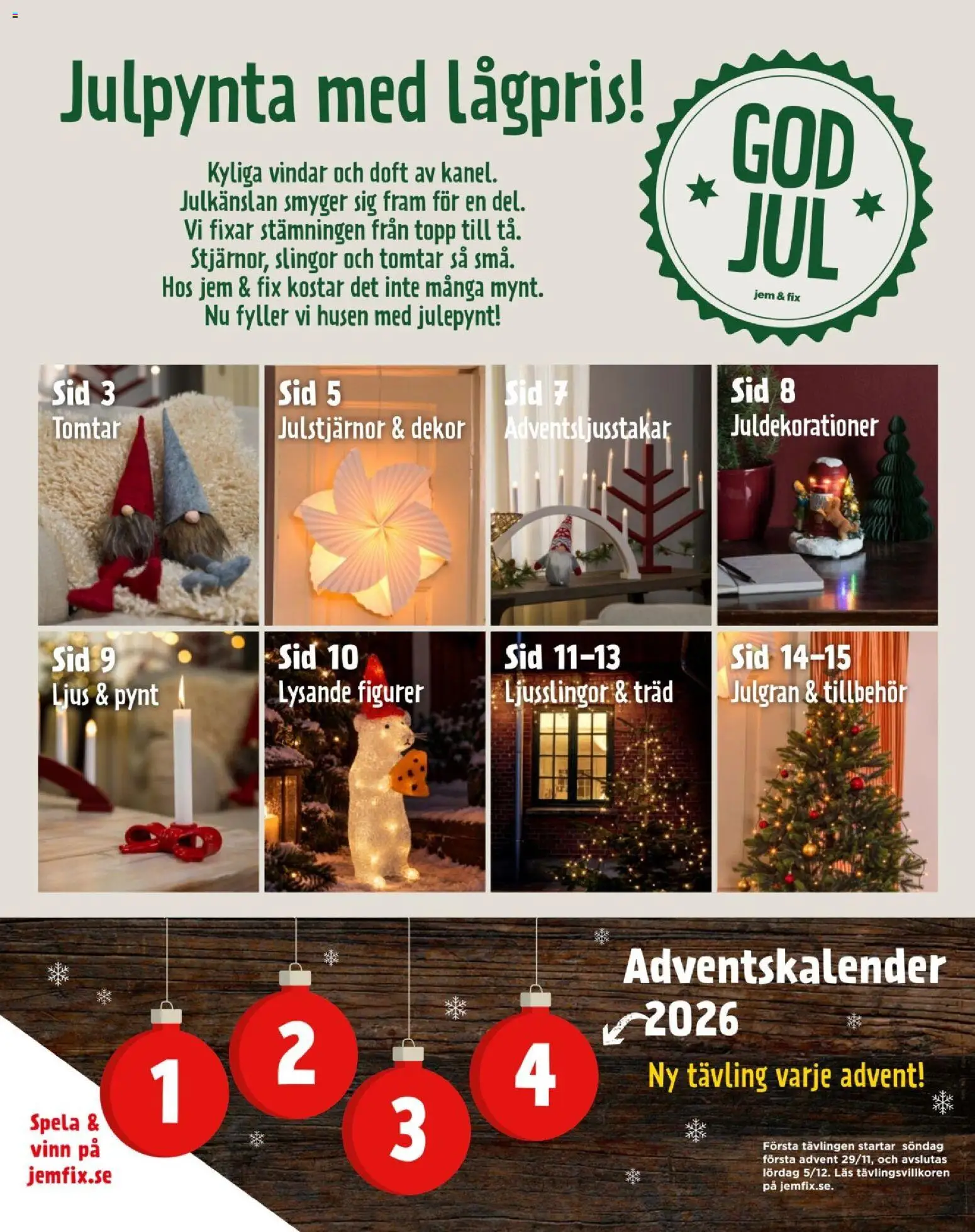 Jem & Fix reklamblad aktuell från 25/10/2026 | Sida: 2 | Produkter: Doft, Adventskalender, Tillbehör, Ljus