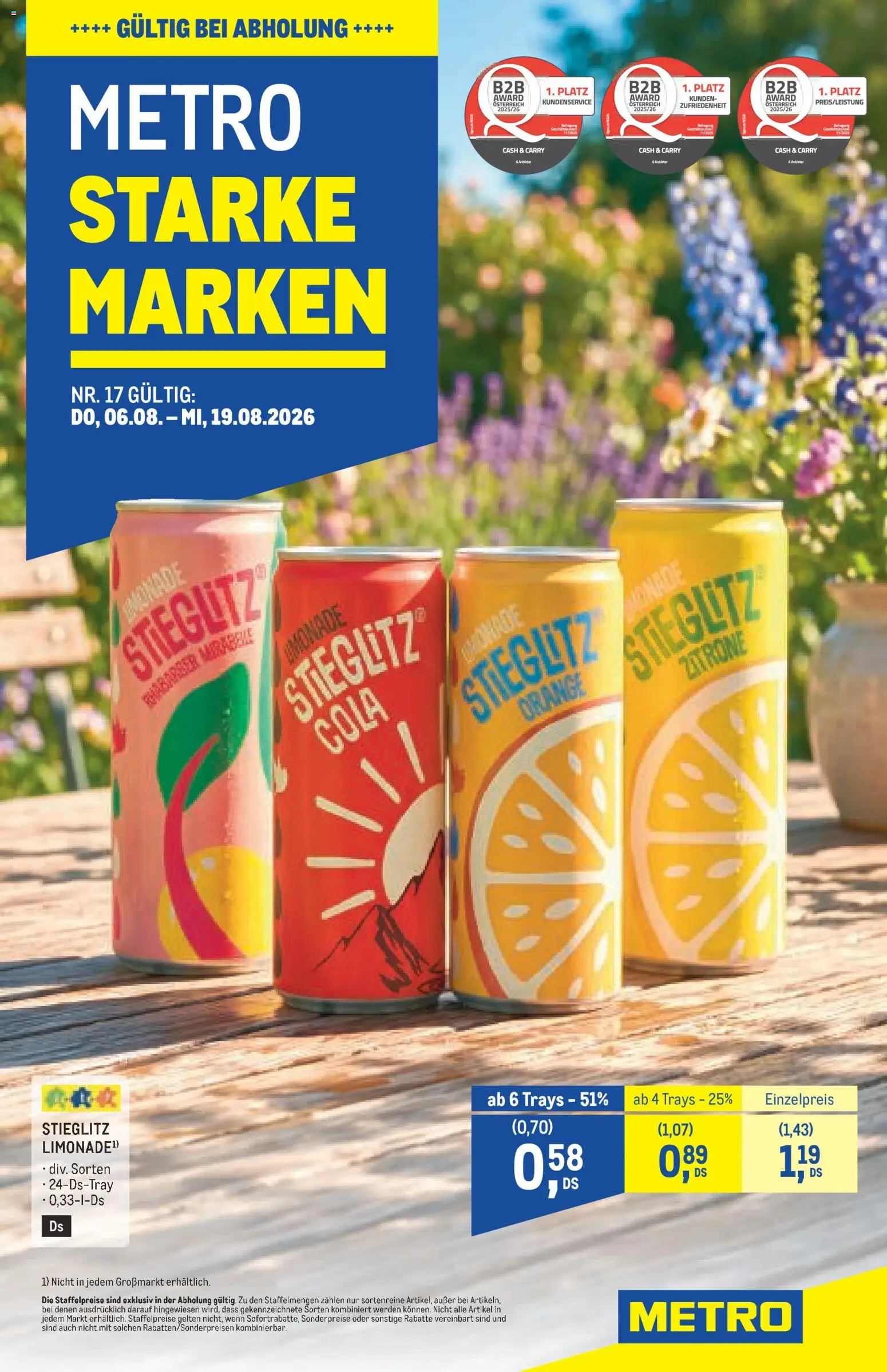 Metro angebote Starke Marken gültig ab 06.08.2026 | Seite: 1 | Produkte: Zitrone