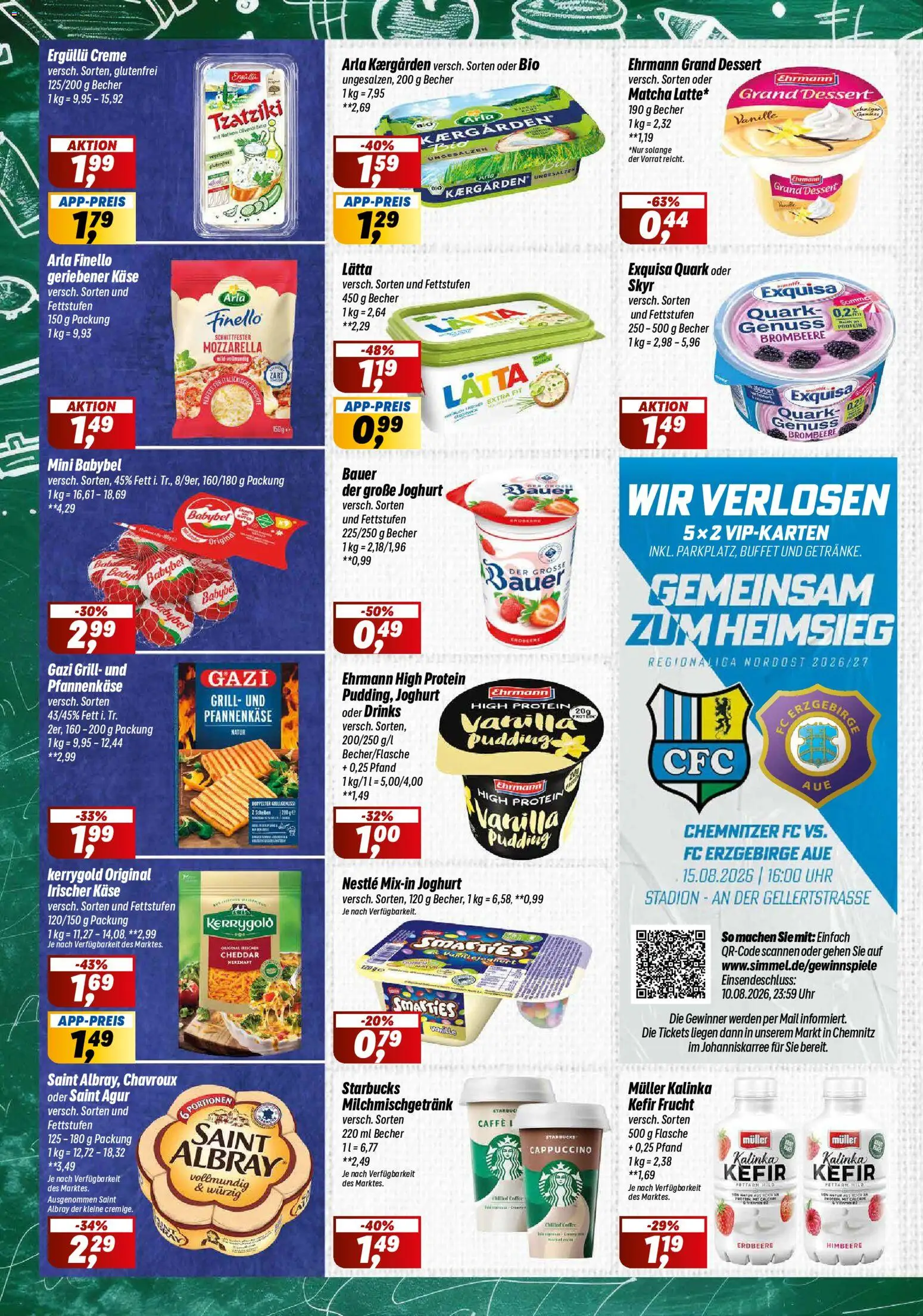 Simmel Prospekt – gültig ab 10.08.2026 | Seite: 6 | Produkte: Grill, Quark, Starbucks, Babybel