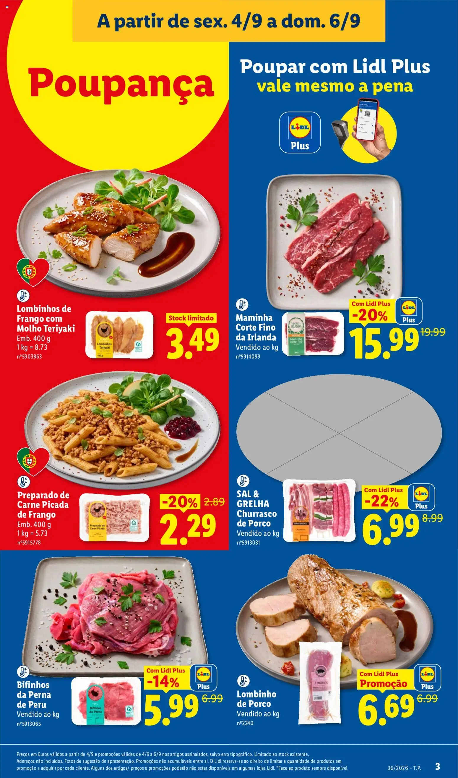 Lidl folheto Fim de Semana │ válido de 04/09/2026 | Página: 5 | Produtos: Frango, Peru, Carne picada, Carne