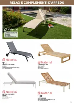 Anteprima del volantino Leroy Merlin volantino Giardino valido a partire dal 01/04/2026 | Pagina: 71 | Prodotti: Lettino, Cuscino