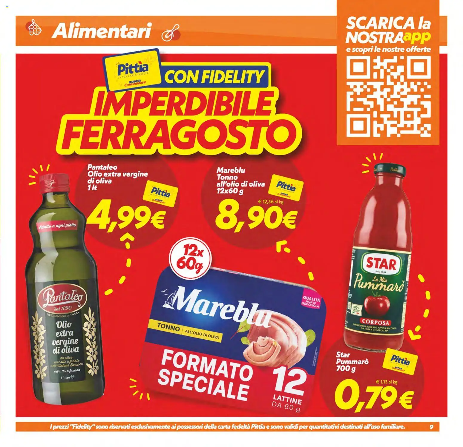 Volantino SuperConveniente del 11/08/2026 | Pagina: 9 | Prodotti: Olio, Tonno, Olio extra vergine, Piatto