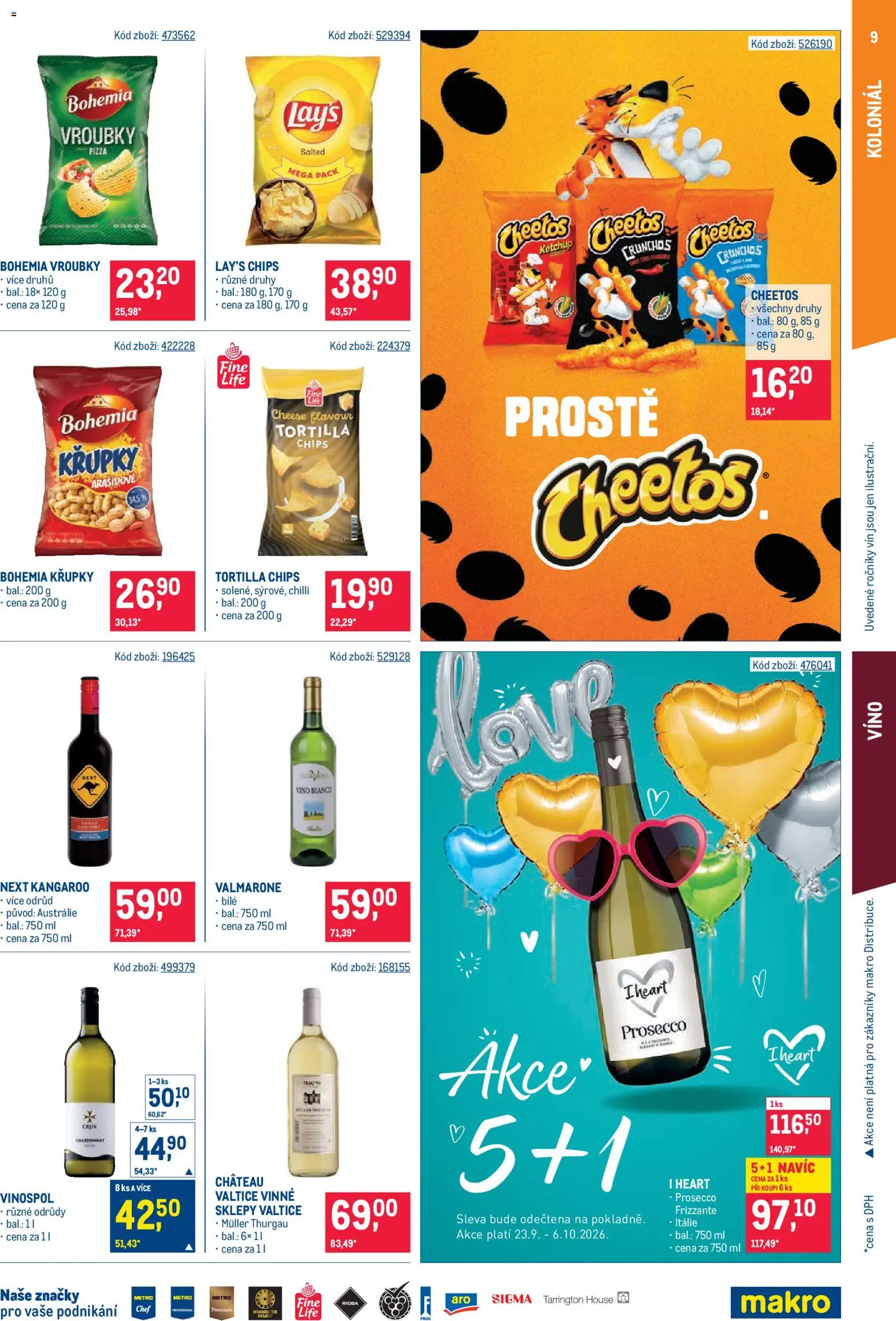 Makro leták od 23.09.2026 | Strana: 9 | Produkty: Pizza, Víno, Frizzante, Chilli