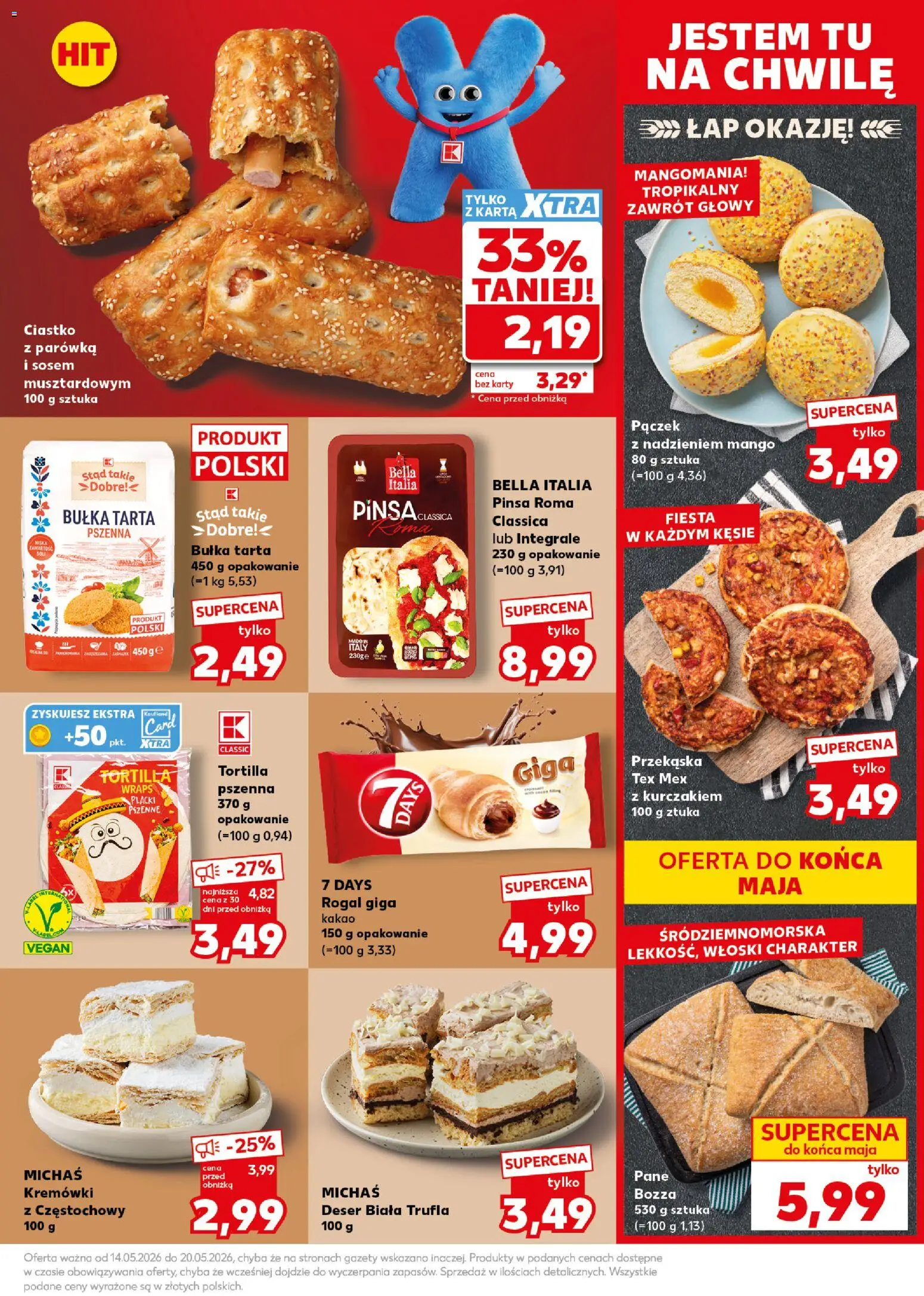 Kaufland Polsko leták - Mocny start od 18.05.2026 | Strana: 19 | Produkty: Vegan, Mango, Pinsa, Kakao
