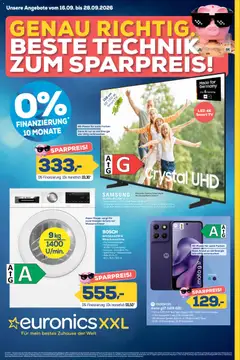 Euronics Prospekt ab 16.09.2026 gültig