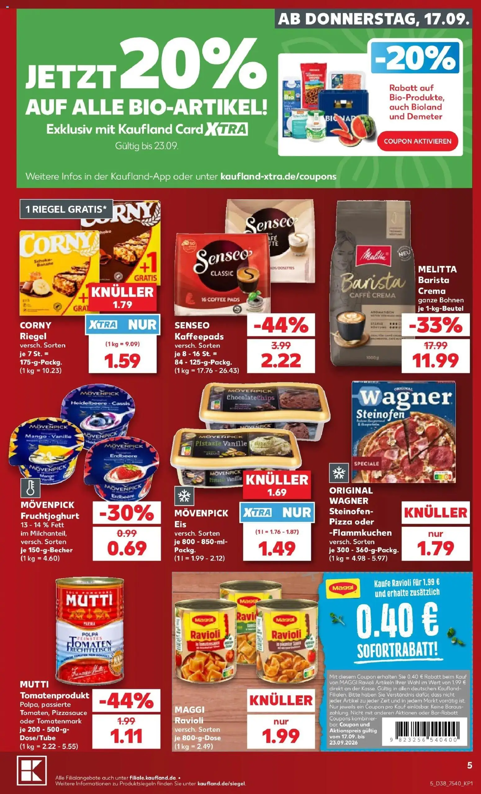 Prospekt Kaufland ab 14.09.2026 » Angebote Online zum Blättern | Seite: 17 | Produkte: Melitta, Maggi, Fruchtjoghurt, Pizza