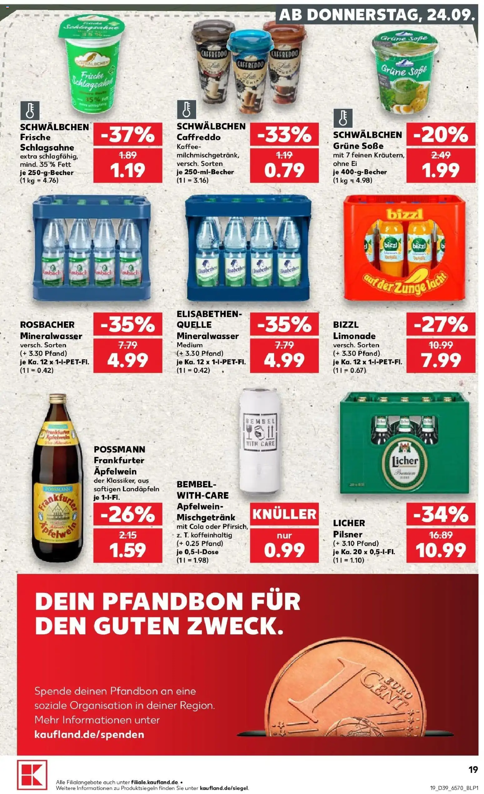 Prospekt Kaufland ab 21.09.2026 » Angebote Online zum Blättern | Seite: 31 | Produkte: Cola, Schlagsahne, Limonade, Soße