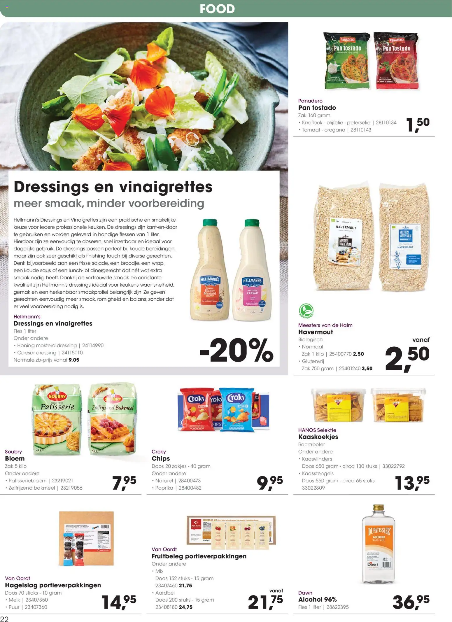 {H1} | Pagina: 22 | Producten: Honing, Roomboter, Paprika, Kaasstengels