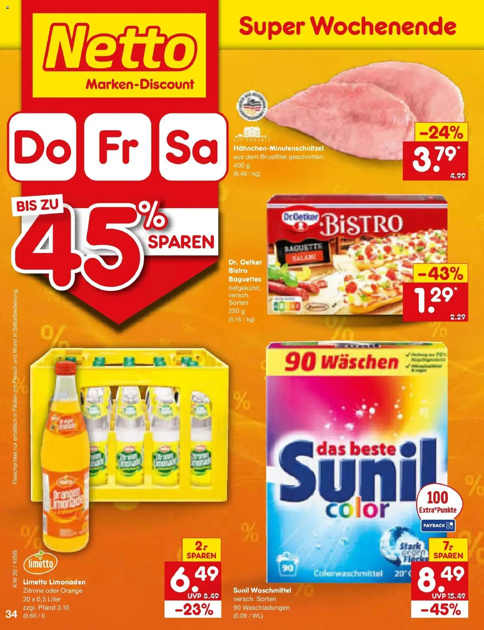 Netto Marken-Discount Prospekt Oberhaid – gültig ab 20.07.2026 | Seite: 58 | Produkte: Baguette, Waschmittel, Zitrone, Fleisch