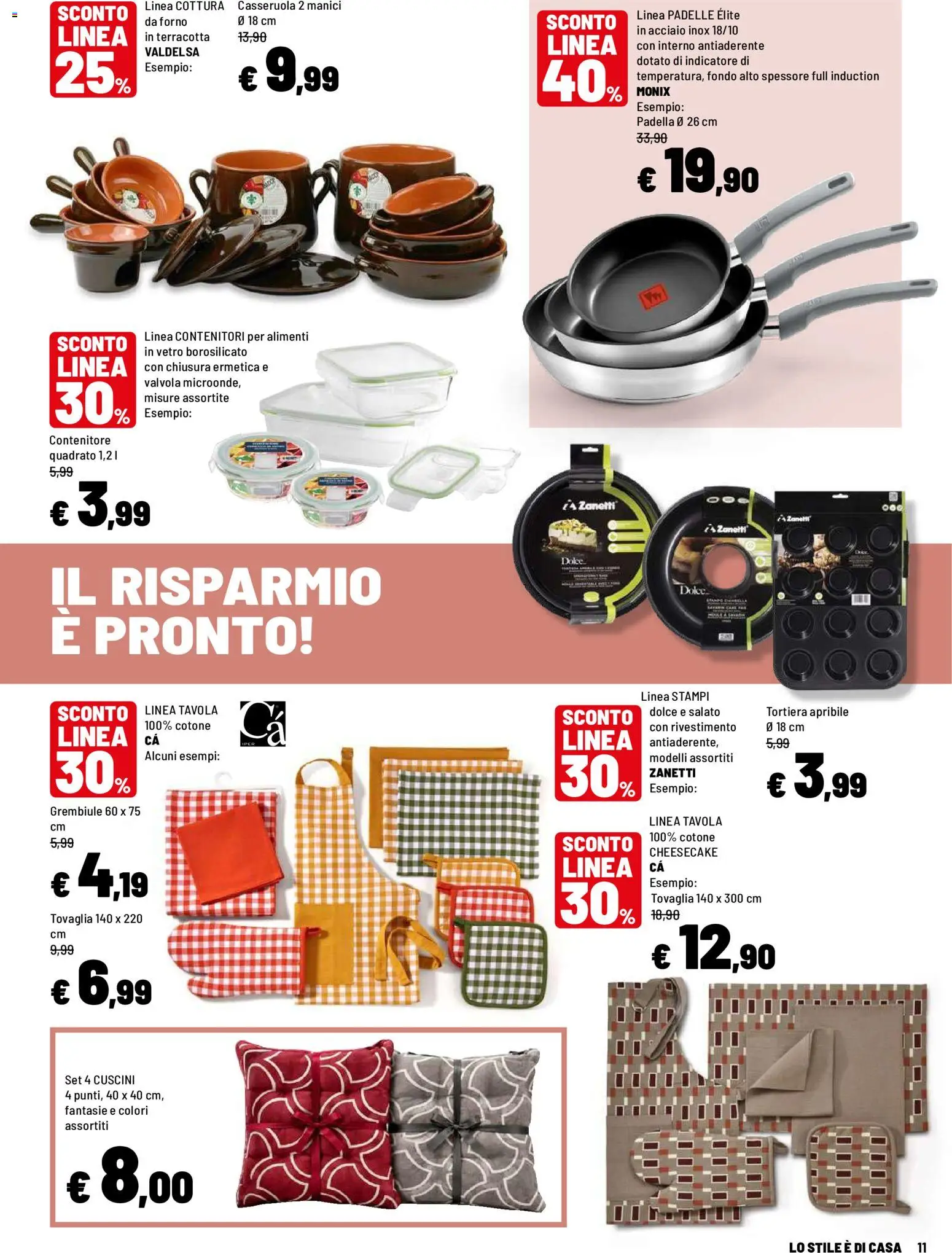 Volantino Iper del 12/10/2026 | Pagina: 11 | Prodotti: Tortiera, Forno, Grembiule, Cheesecake