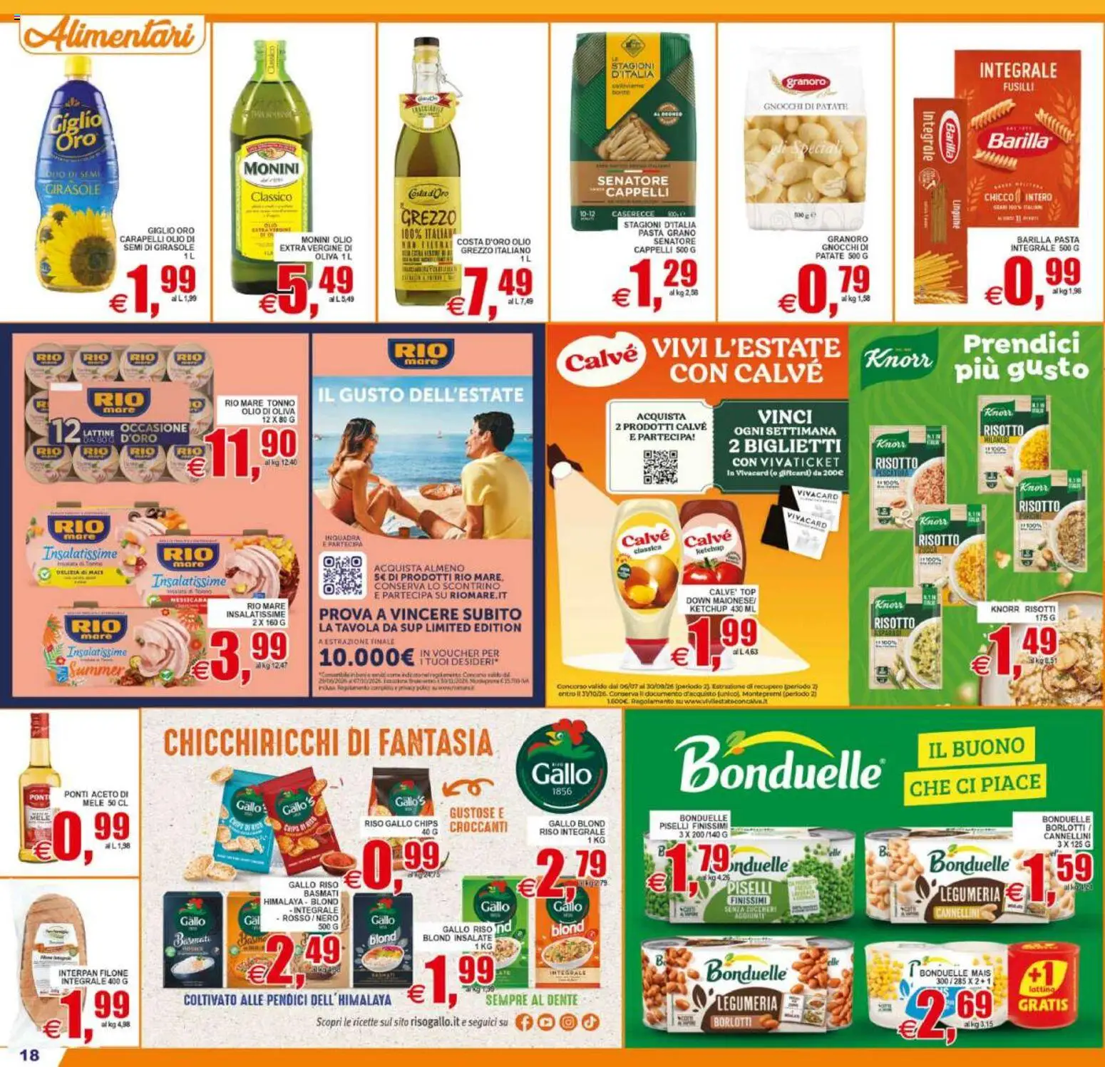 Volantino Pewex del 22/07/2026 | Pagina: 18 | Prodotti: Patate, Pasta, Fusilli, Aceto