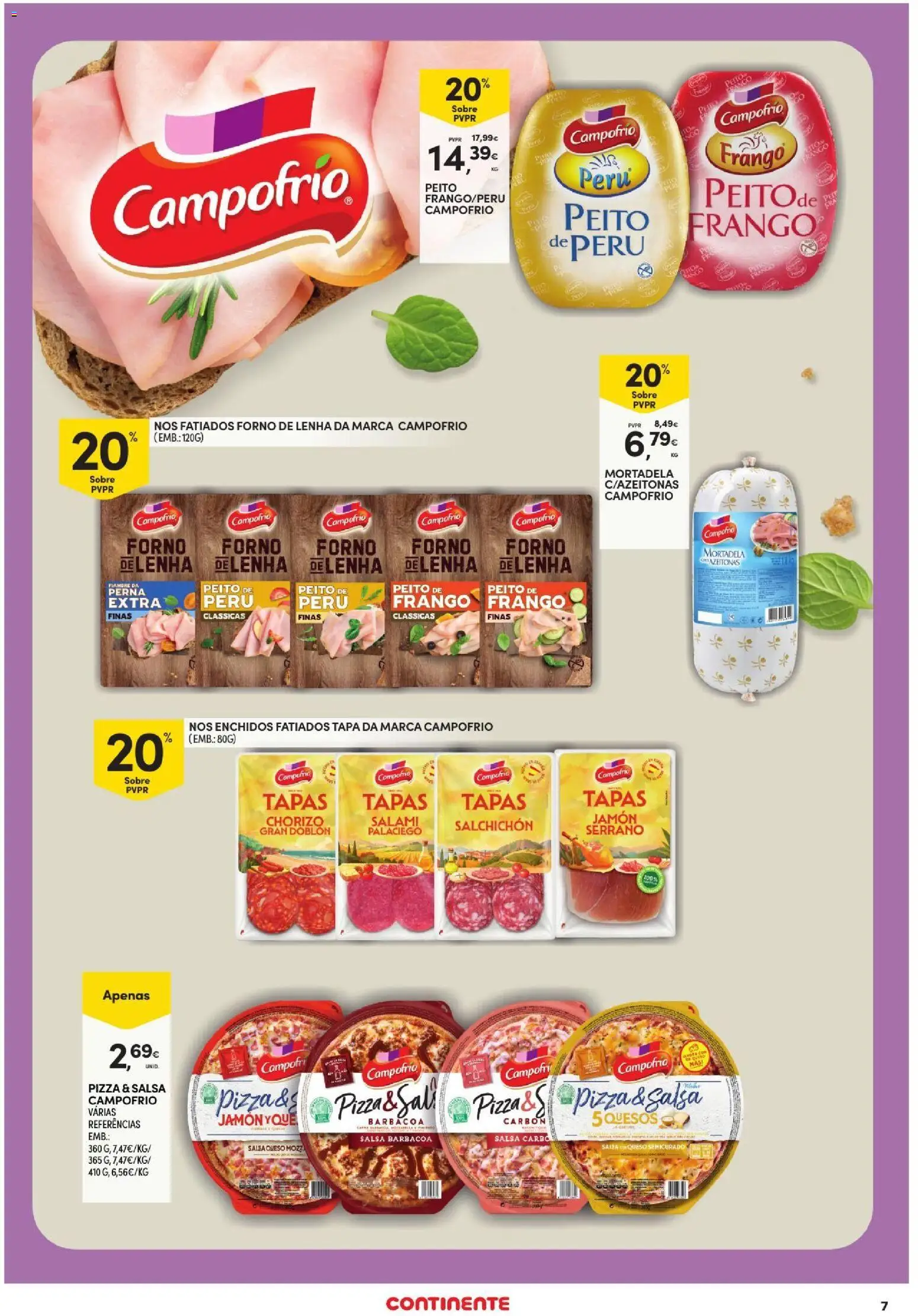 Continente Açores │ válido de 17/09/2026 | Página: 7 | Produtos: Salsa, Frango, Peru, Pizza