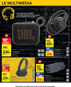 Carrefour - Prévisualisation de Casque sans fil, Commandes tactiles pour les appels, musique et assistant vocal • Charge rapide: 3min de charge pour 1h d'autonomie • Existe en différents coloris Garantie légale 2 ans valide à partir de 03/11/2026 | Page: 8 | Produits: Enceinte, JBL, Portable, Casque