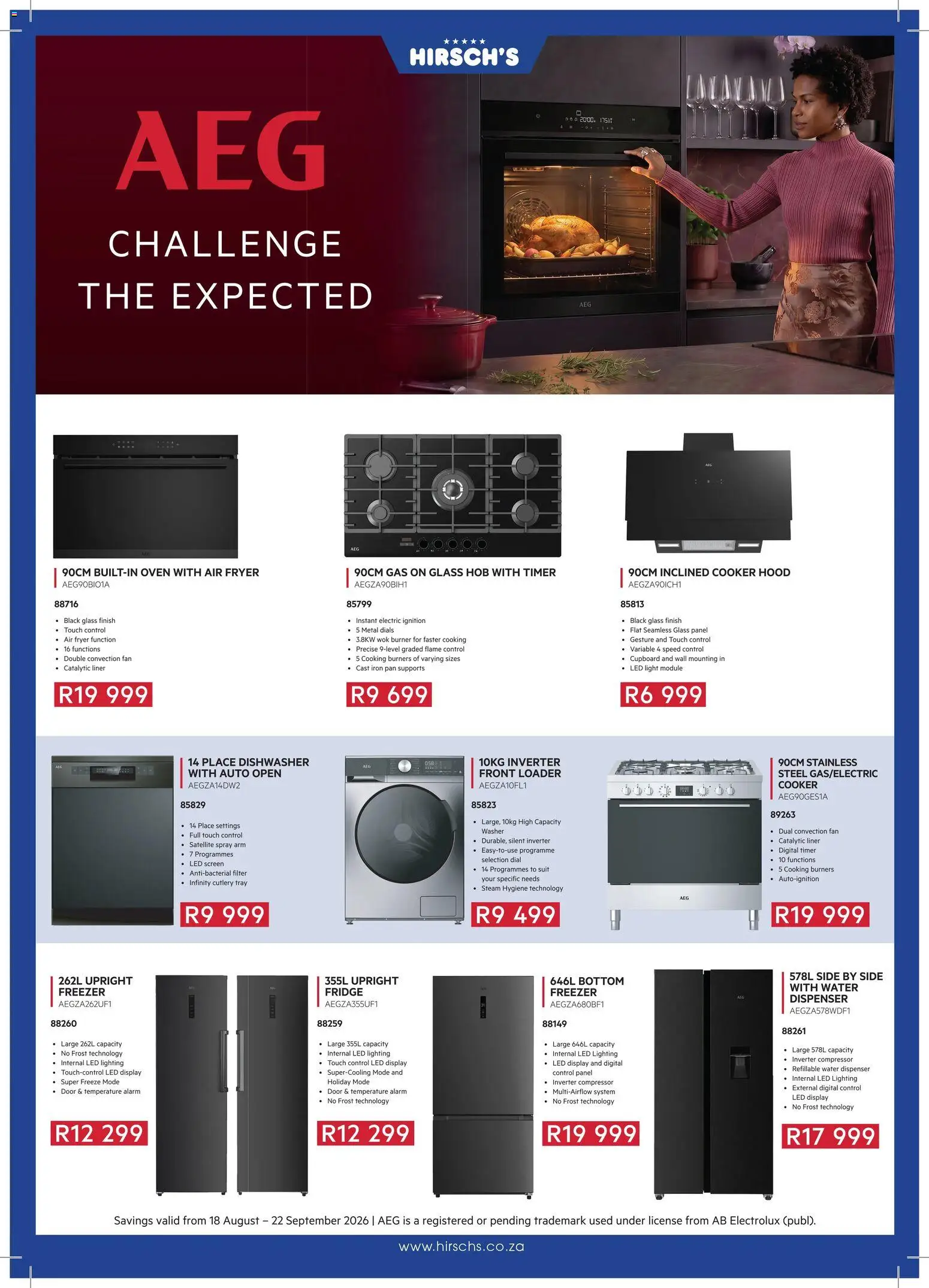 New Hirsch's catalogue – valid from 21/08/2026 | Page: 28 | Products: Freezer, Hob, Fryer, Light