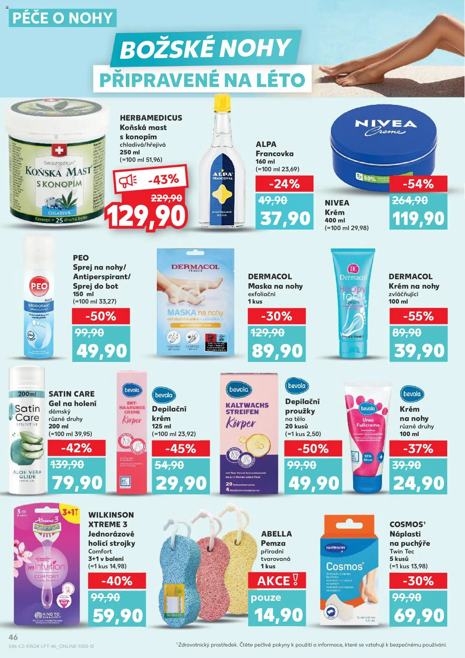 Kaufland leták - Praha 4 od 10.06.2026 | Strana: 46 | Produkty: Depilační krém, Gel na holení, Bevola, Maska