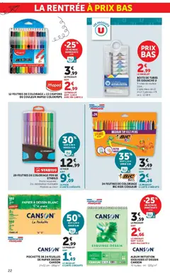Hyper U - Prévisualisation de Hyper U - La rentrée à prix bas valide à partir de 15/07/2026 | Page: 22 | Produits: Étui, Pinceau, Papier blanc
