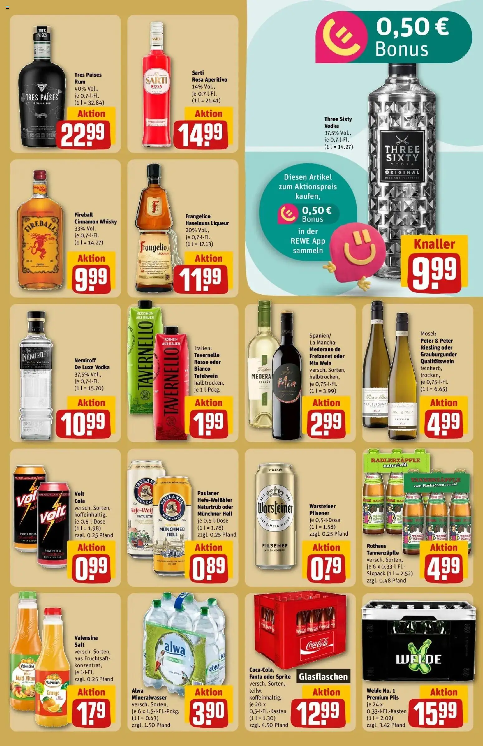 REWE Prospekt ab 10.08.2026 zum Blättern » Angebote | Seite: 25 | Produkte: Sprite, Freixenet, Mineralwasser, Vodka