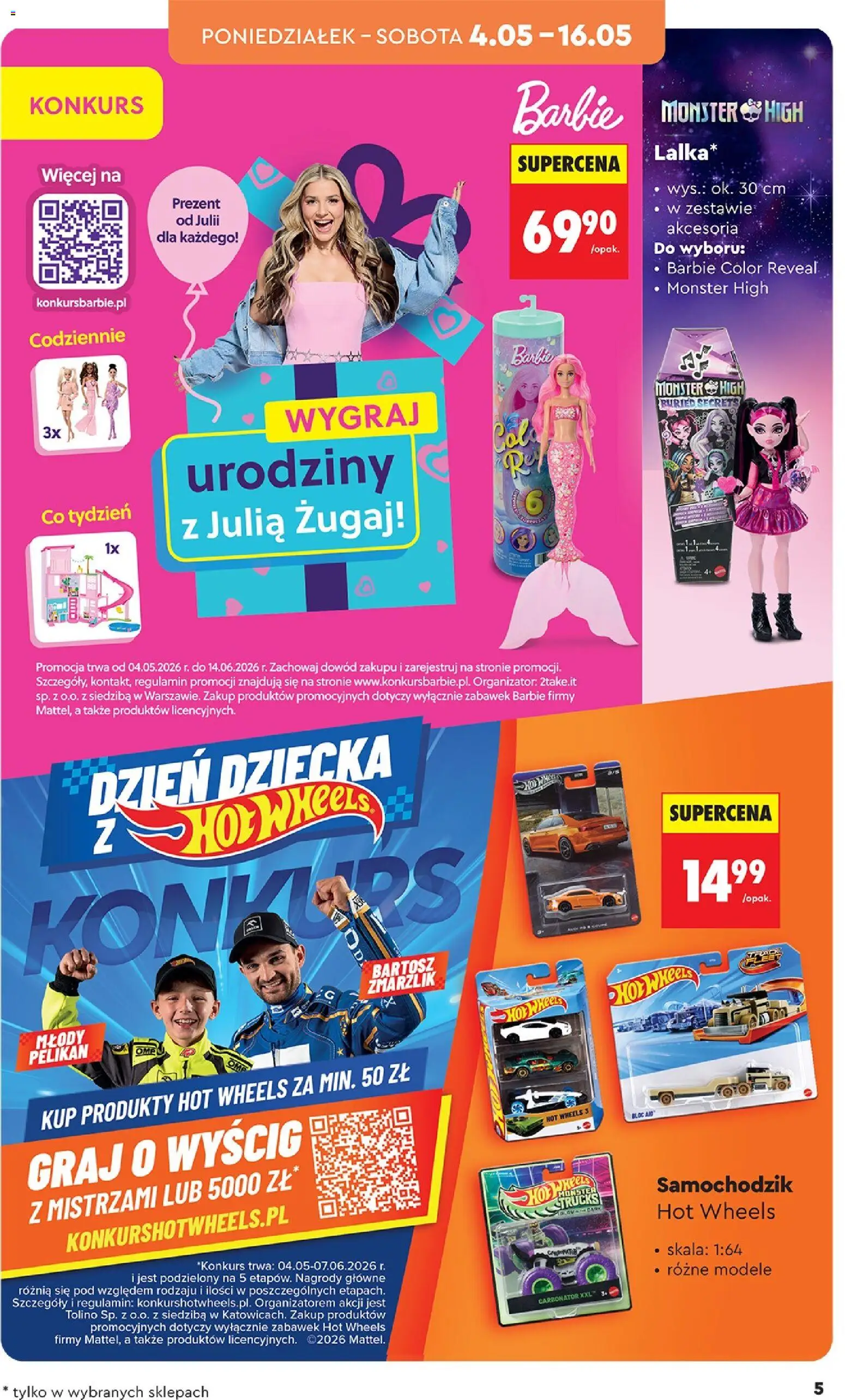 Biedronka Polsko leták od 04.05.2026 | Strana: 85 | Produkty: Monster, Hot Wheels, Barbie
