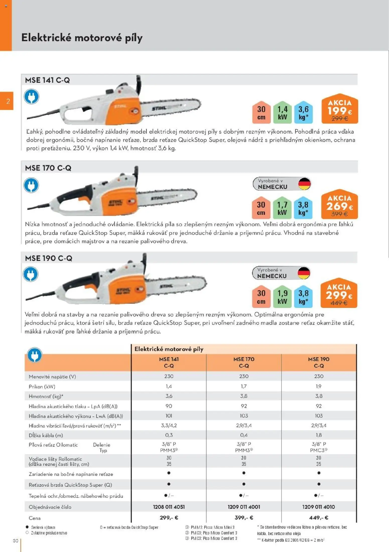 Nové STIHL akcie – leták je platný od 19.08.2026 | Strana: 30 | Produkty: Píla, Elektrická píla