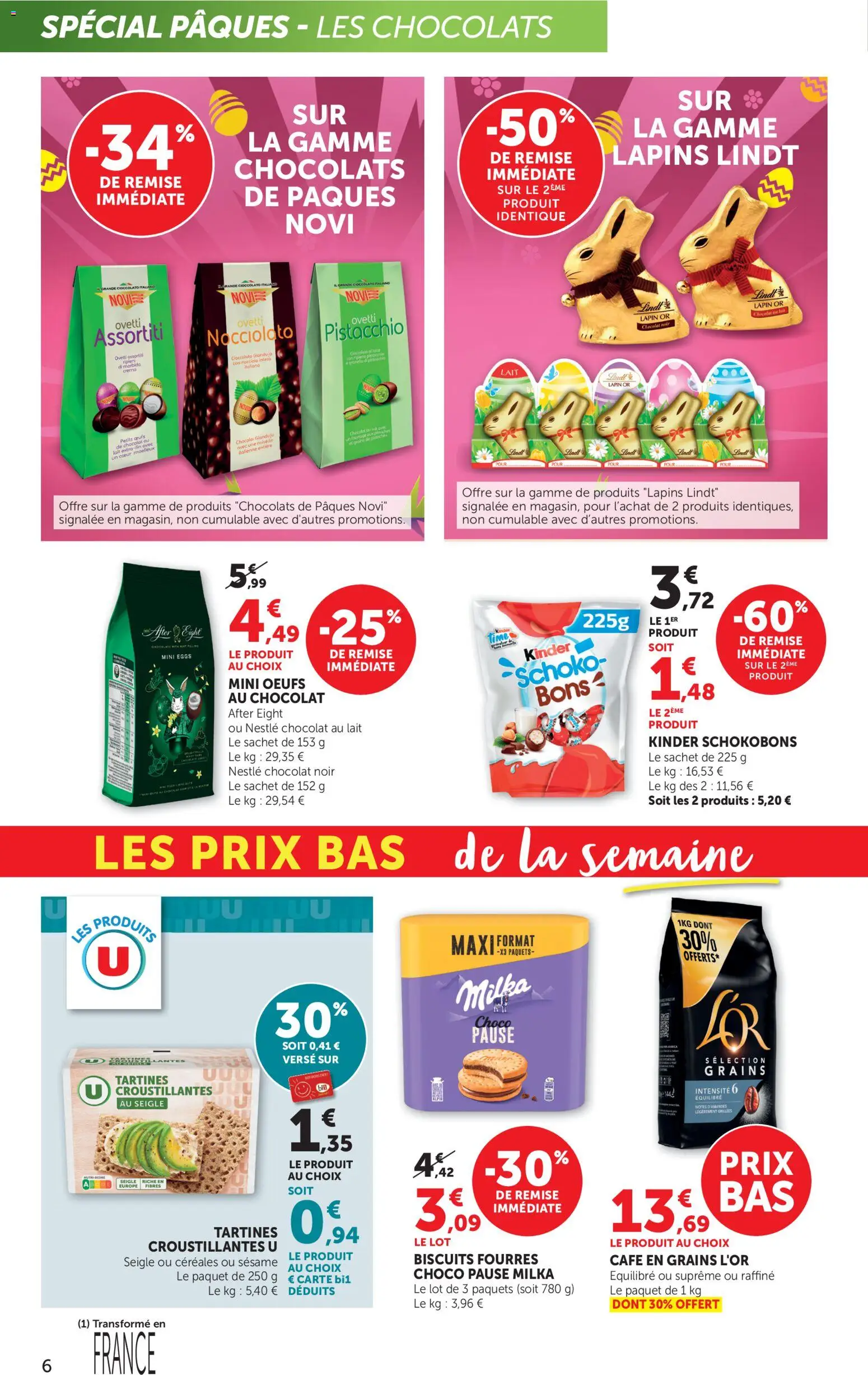 {H1} | Page: 6 | Produits: Café en grains, Lait, Céréales, Biscuits