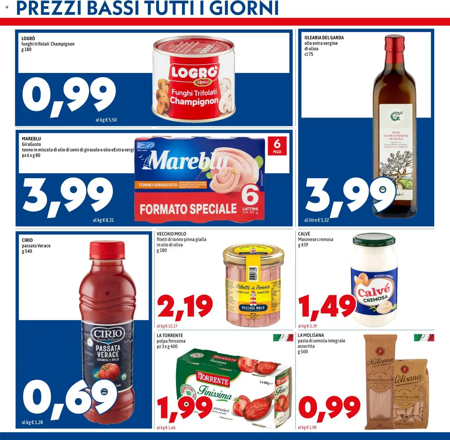 Volantino Mega del 03/09/2026 | Pagina: 9 | Prodotti: Olio, Funghi, Tonno, Semi di girasole