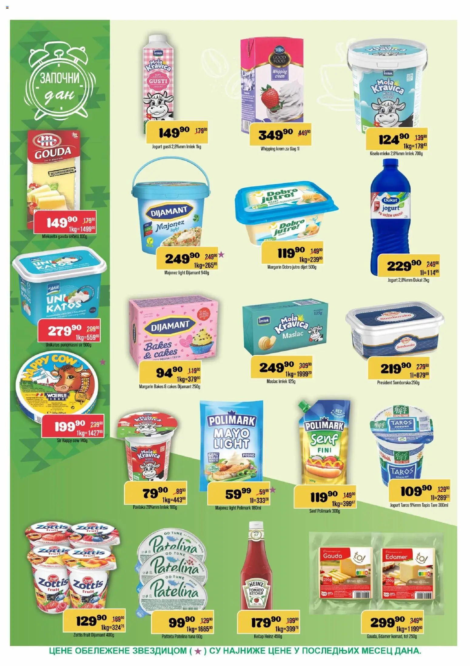 Europrom katalog - važi od 12.08.2026 | Strana: 4 | Proizvode: Šlag, Edamer, Gouda, Margarin