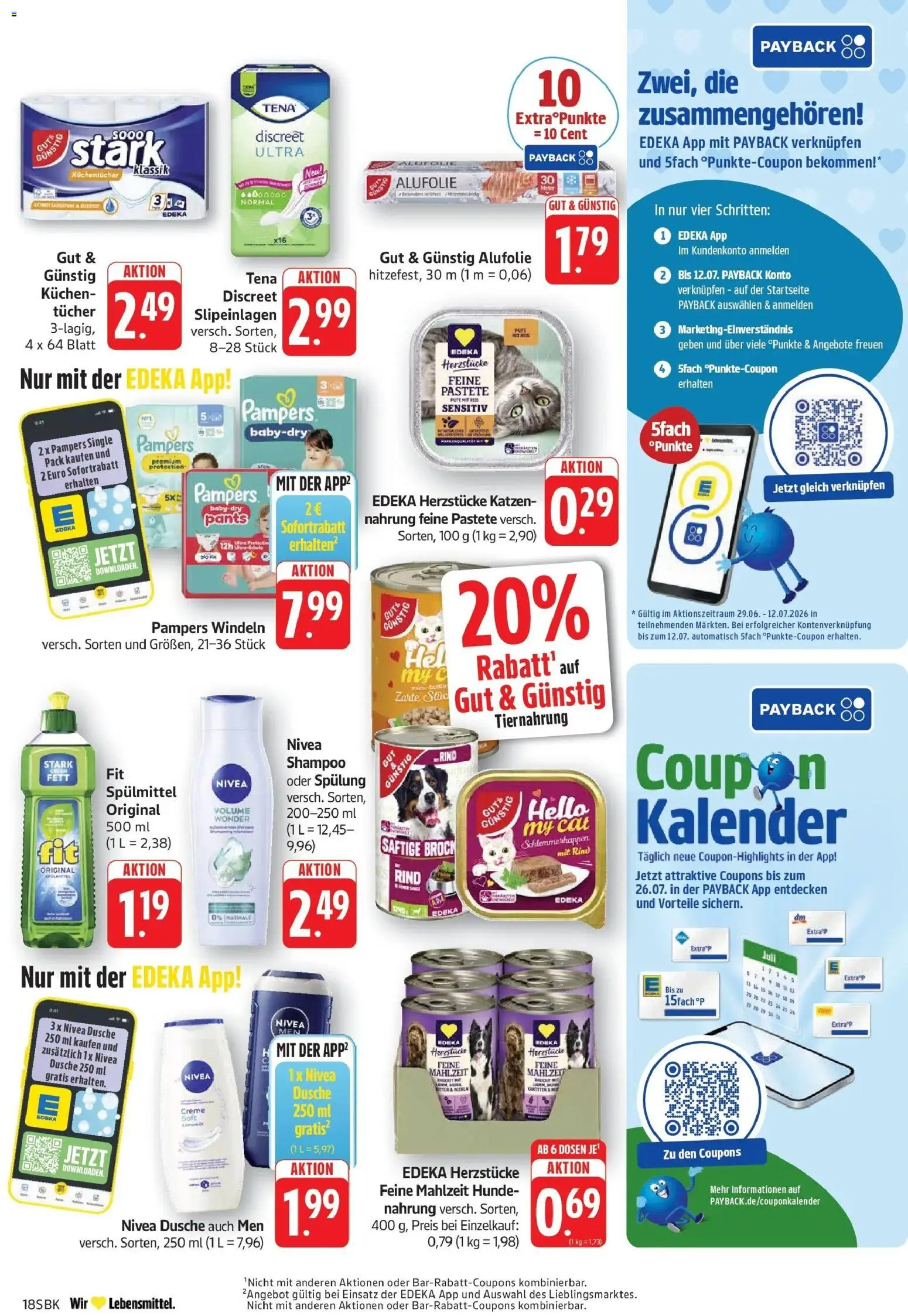 Edeka prospekt Pirmasens – gültig ab 29.06.2026 | Seite: 20 | Produkte: Pute, Dusche, Creme, Kuchen