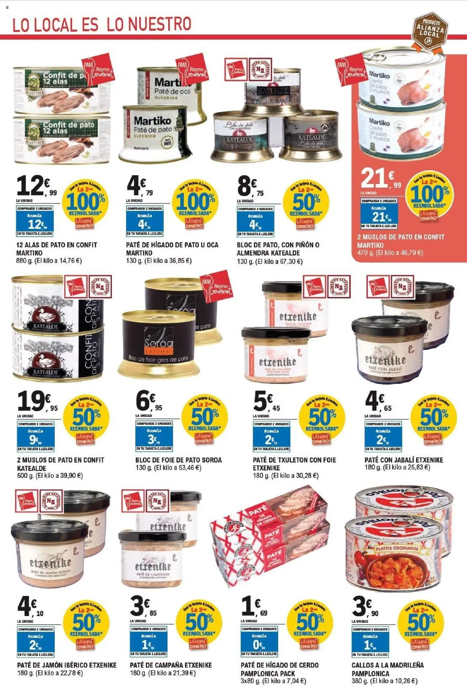 E.Leclerc Alianzas Locales │ válido desde el 20.05.2026 | Página: 23 | Productos: Jamón ibérico, Jamón, Cerdo, Paté