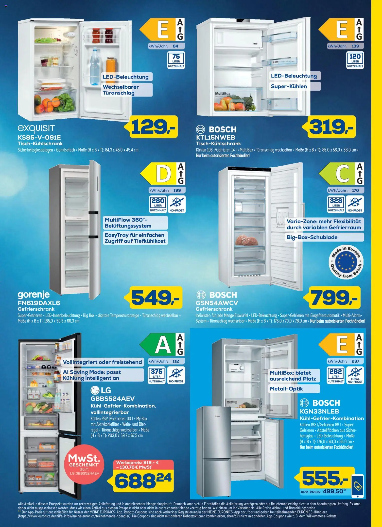 Euronics Prospekt – gültig ab 29.07.2026 | Seite: 3 | Produkte: LG, Gorenje, Box, Kühlgefrierkombination