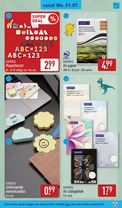 A4-papier, DIN A4, 80 g/m². 500 vellen. - Voorbeeld van een folder van Aldi, geldig van 29-06-2026 | Pagina: 39