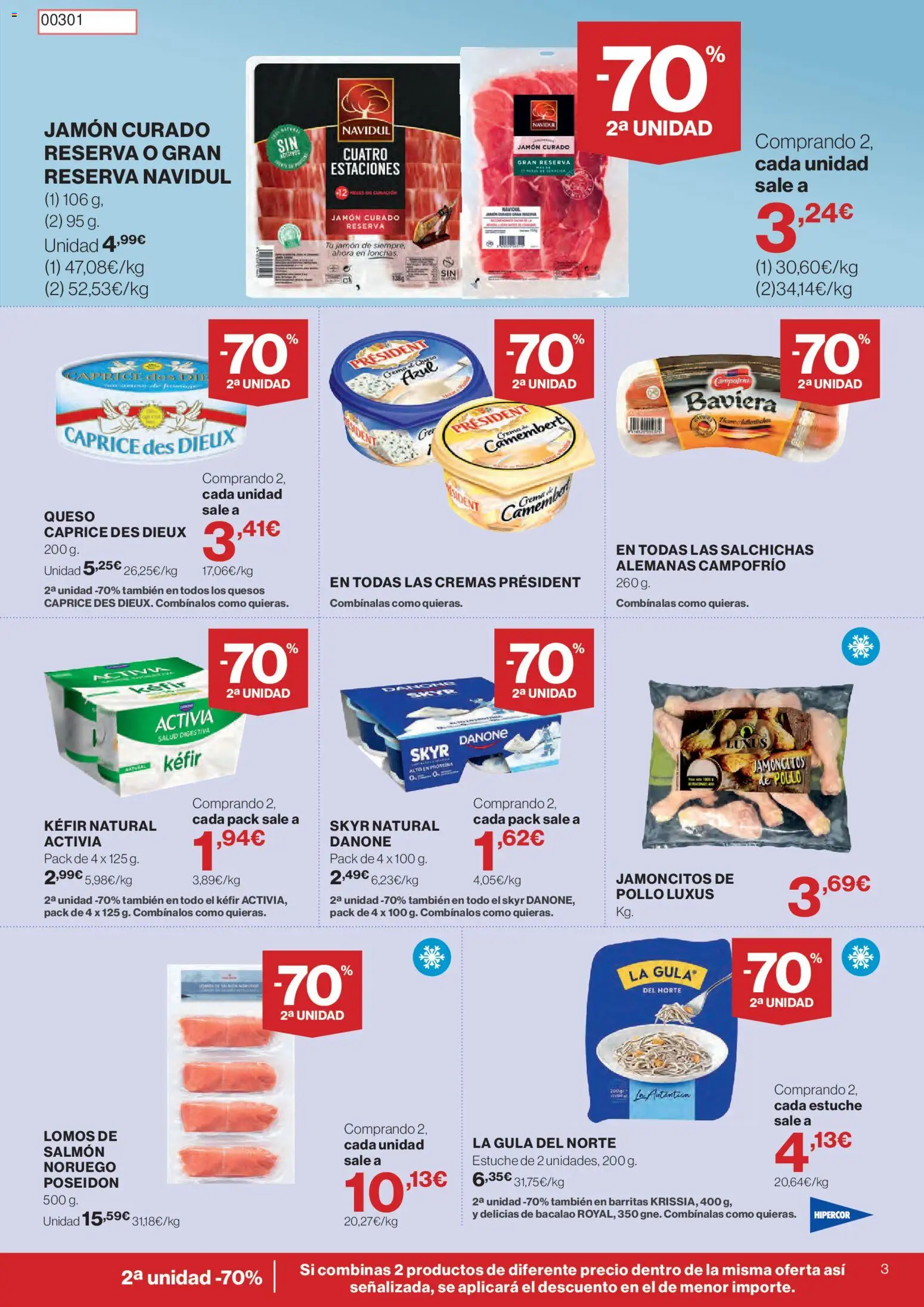 Hipercor catálogo │ válido desde el 30/07/2026 | Página: 3 | Productos: Παγκάκι, Queso, Jamón, Crema